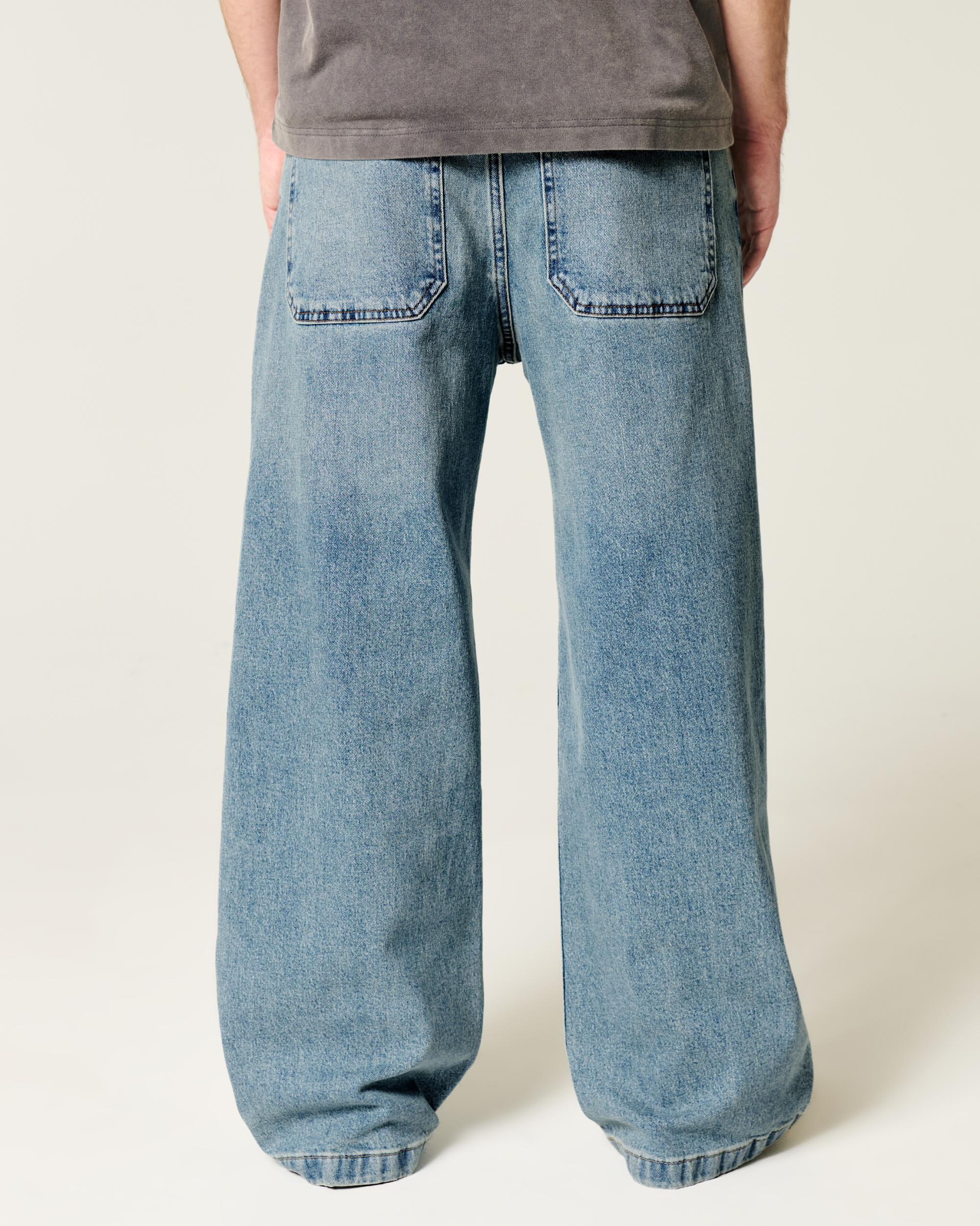 Medium Wash Super Baggy Jeans Product Image