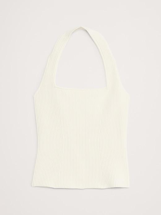 Sculpted Square-Neck Halter Top Product Image