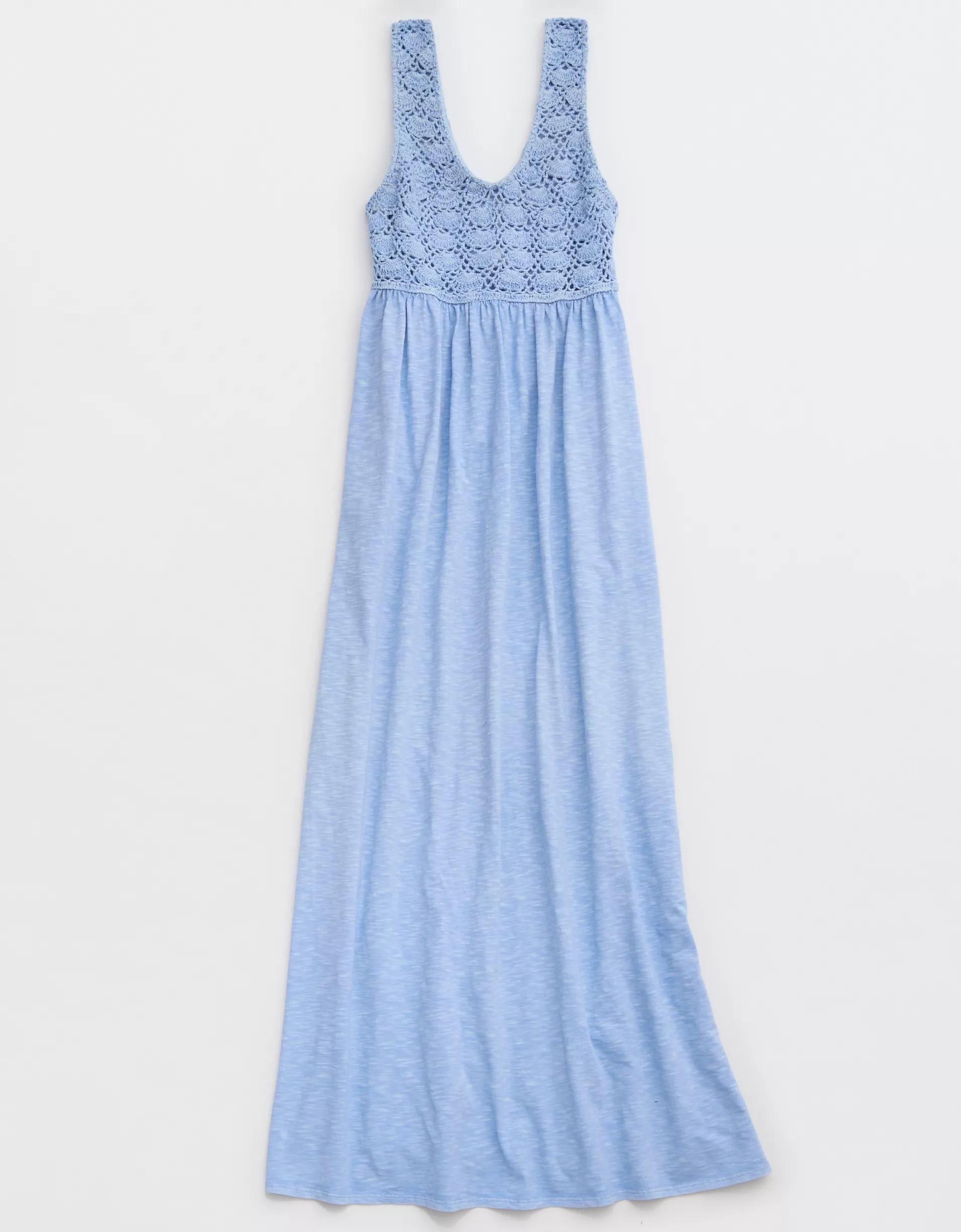 Aerie Crochet Maxi Dress Product Image