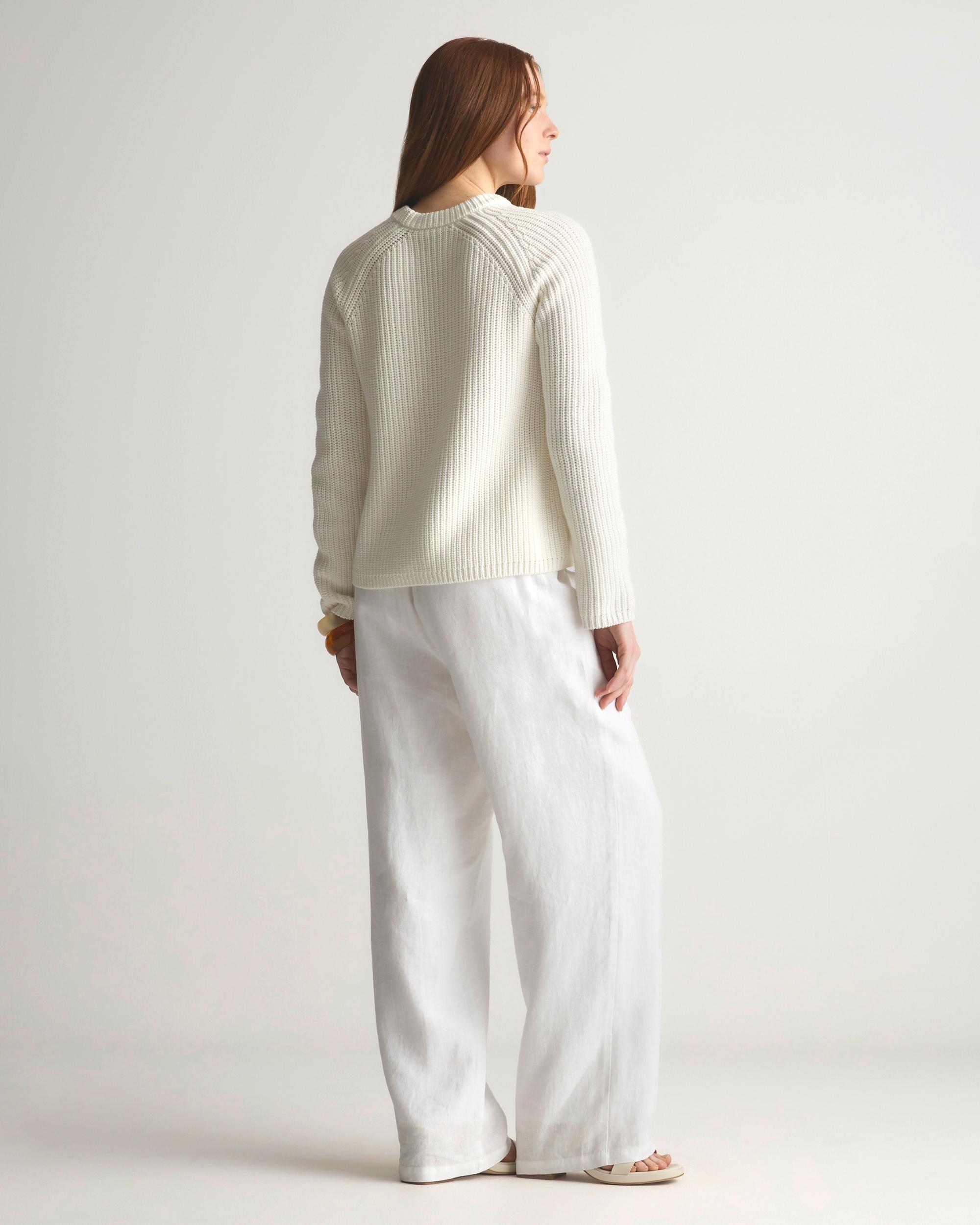 Quince | Women's Fisherman Crew Sweater Organic Cotton Product Image