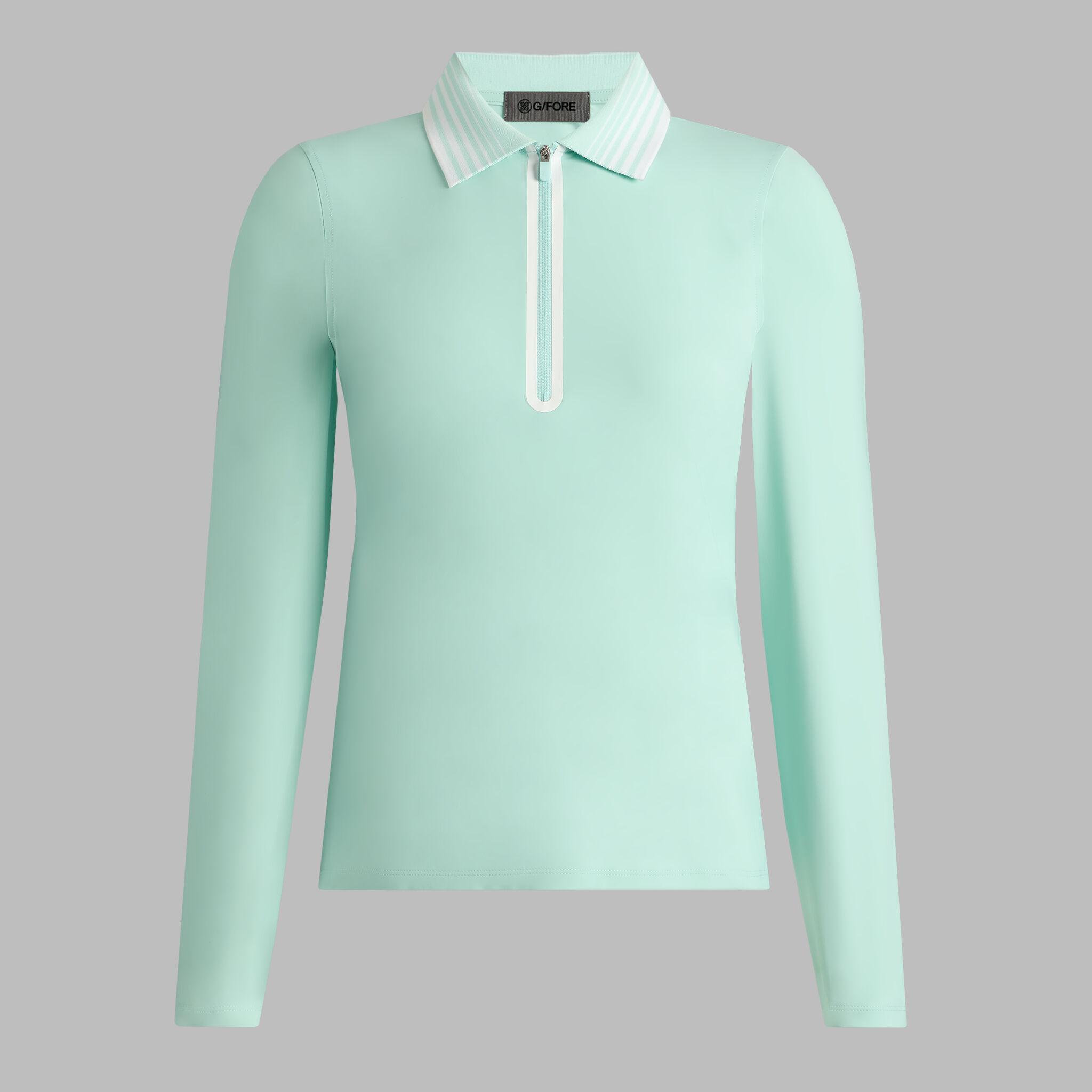 SILKY TECH NYLON QUARTER ZIP POLO Product Image