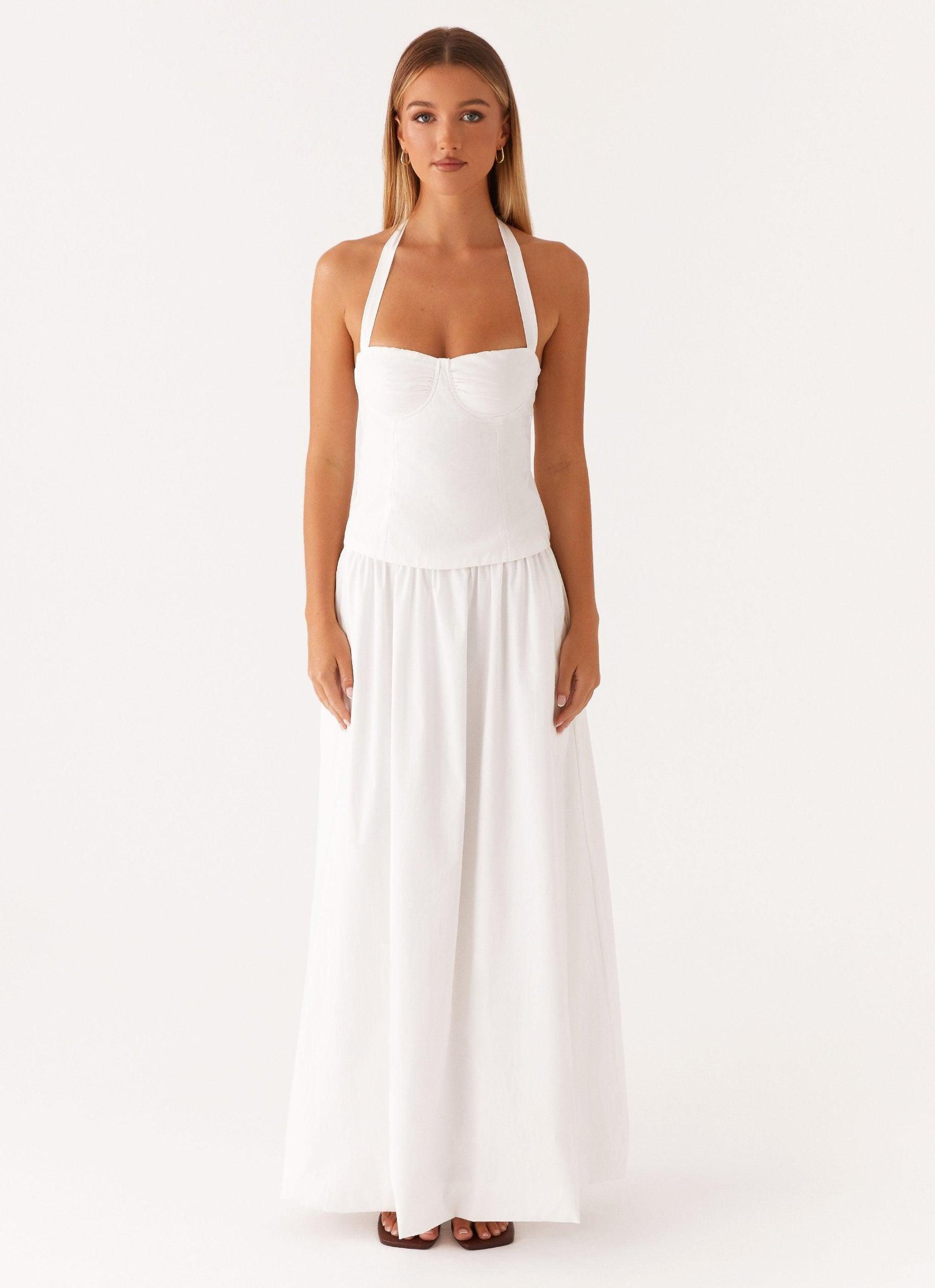 Cheryl Maxi Skirt - White Product Image