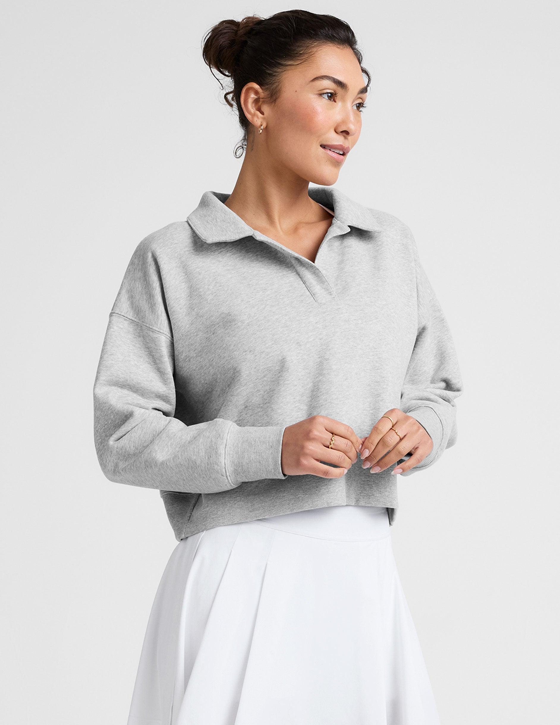 LuxeFleece Collared Sweatshirt Product Image