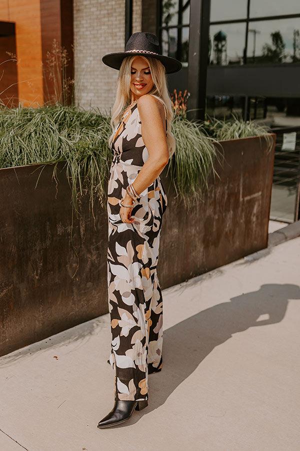 Sweetest Gesture Floral Jumpsuit in Black Curves Product Image