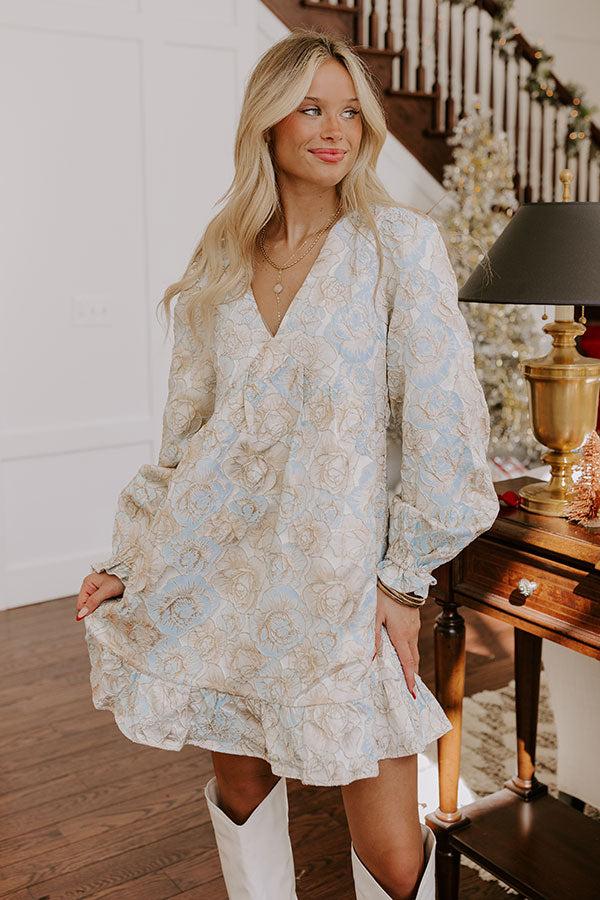 Blooming Beauty Jacquard Mini Dress Product Image