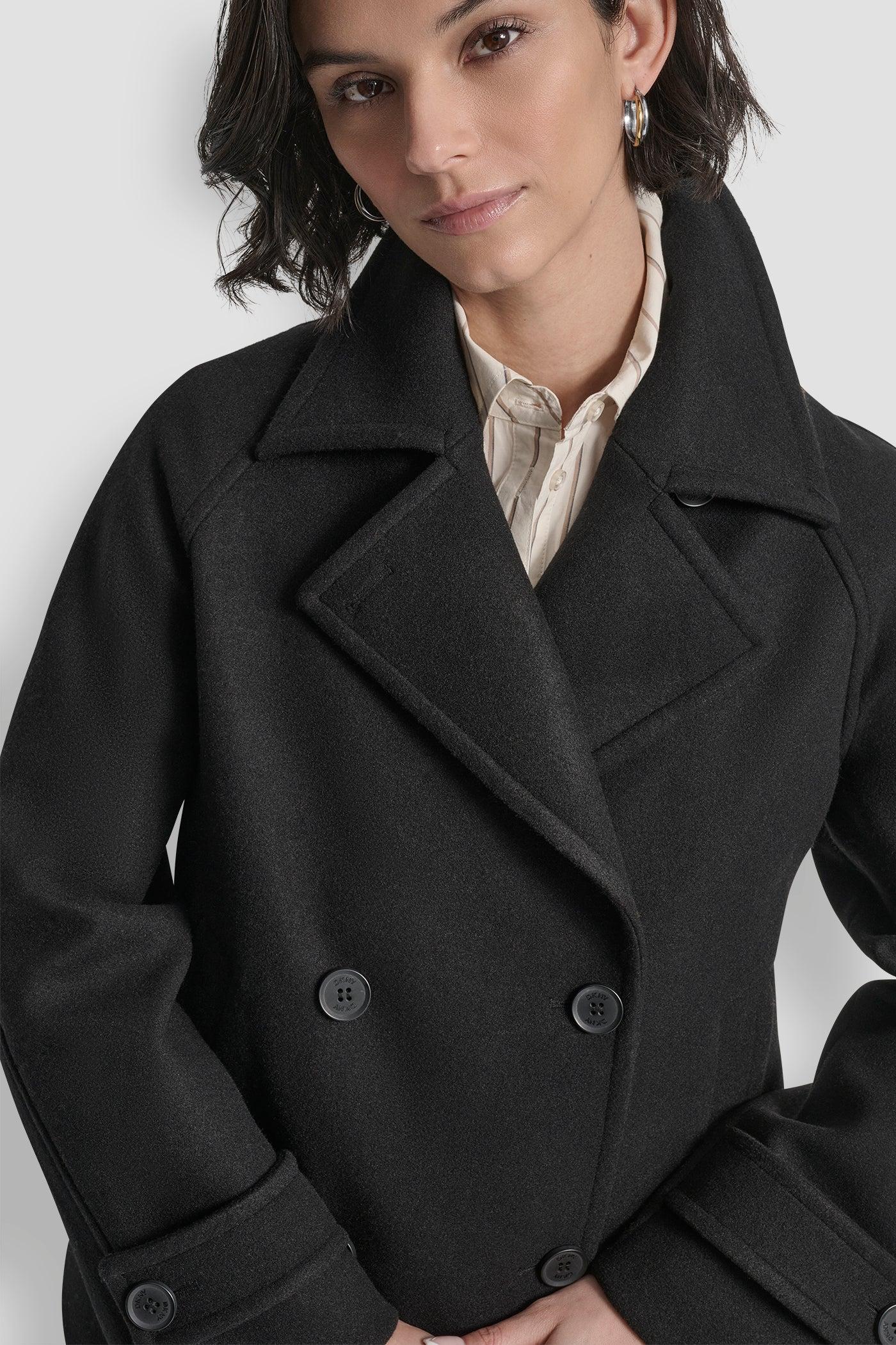 SHORT FAUX WOOL JACKET Product Image