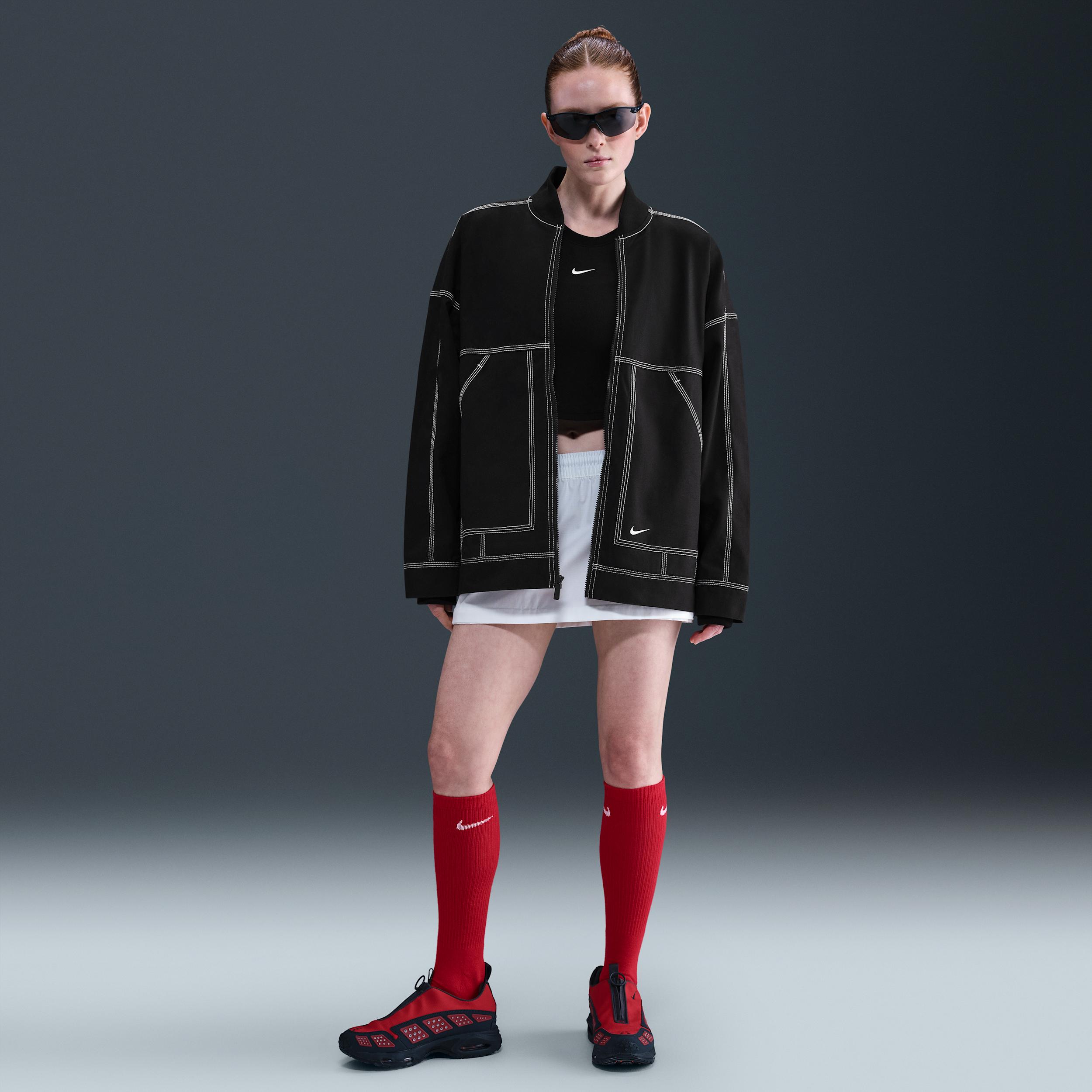 Womens Nike Sportswear Oversized Graphic Cargo Jacket | IB2037-010 Product Image