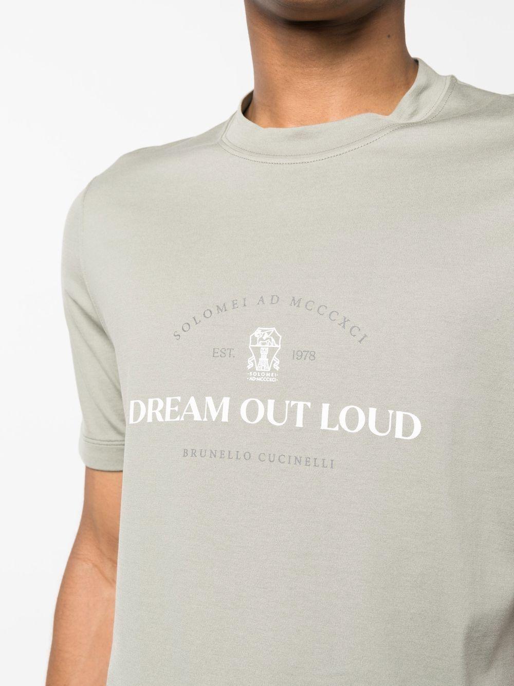 slogan-print cotton T-shirt Product Image