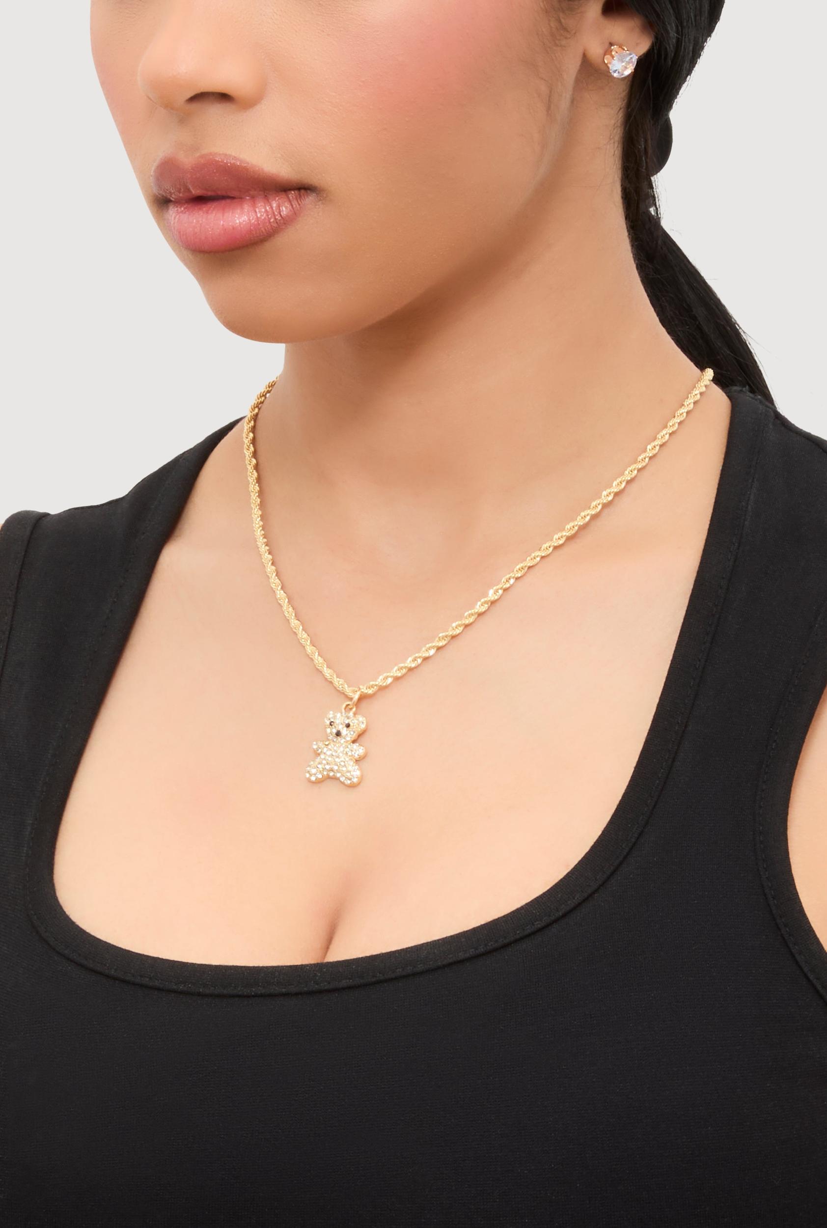 Love Curb Chain Necklace and Stud Earrings Unisex Product Image