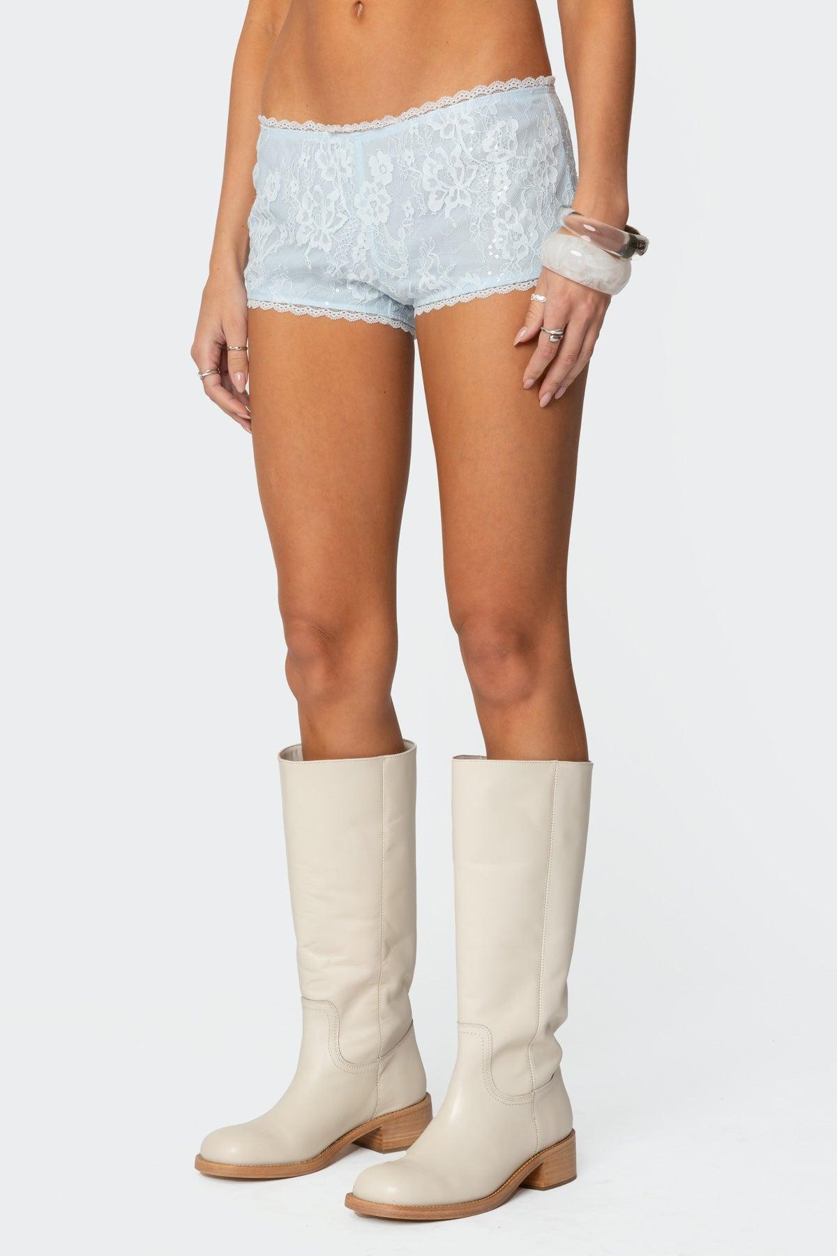 Sloaney Lace Micro Shorts Product Image