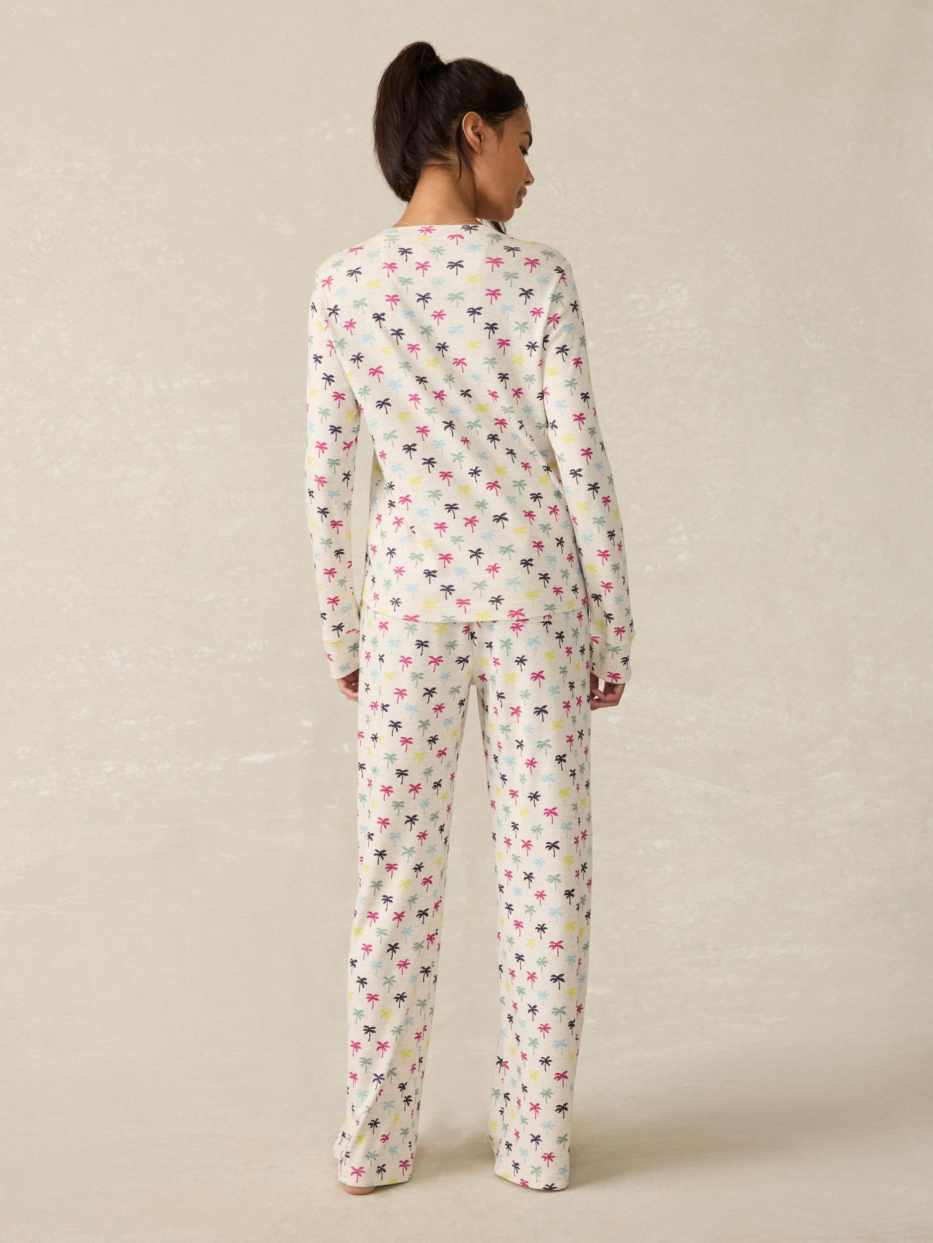 Cloud Henley Pajama Pant Set - Sun Valley Palms Female Product Image