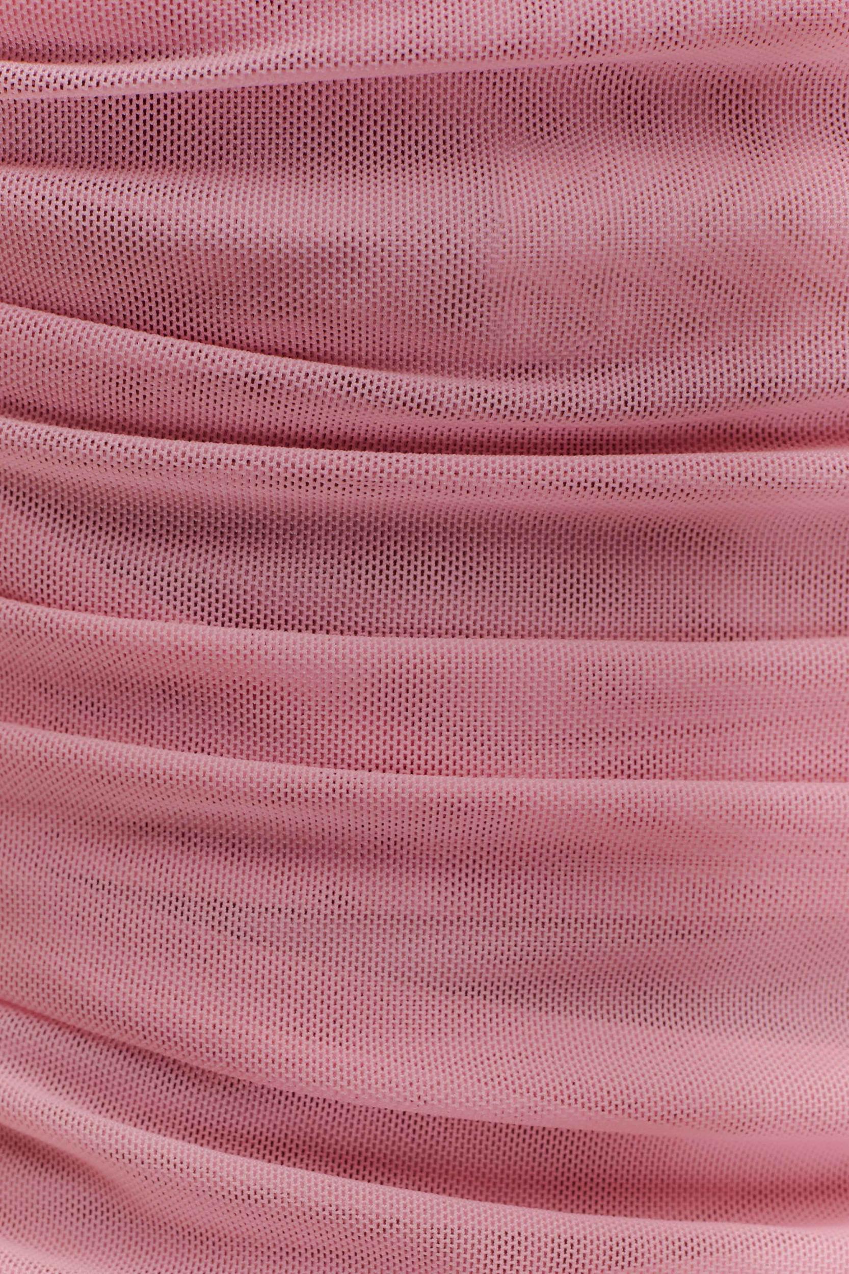 Brooklyn Mesh Crop Top - Candy Pink Product Image