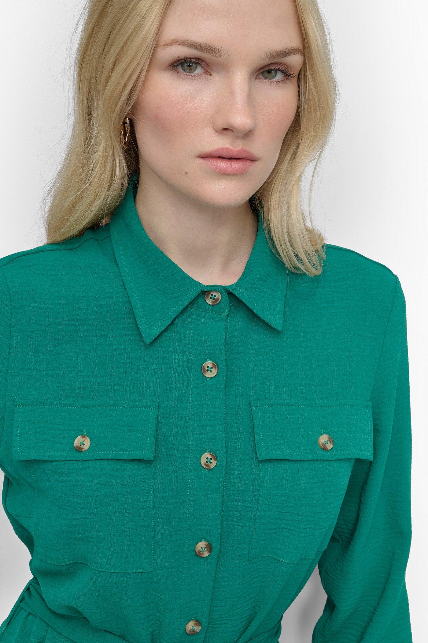 COLLARED BUTTON DRESS Product Image