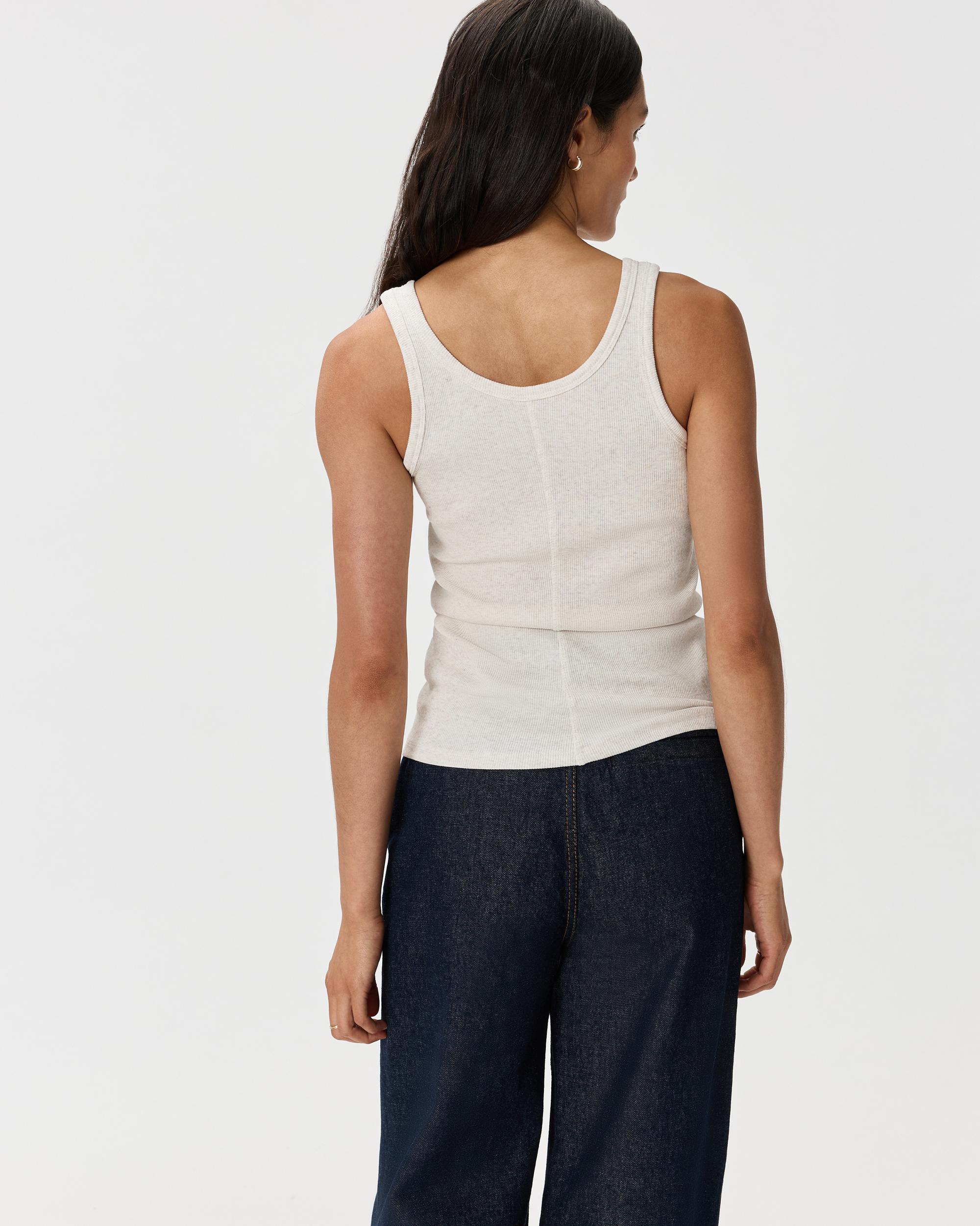 Quince | Women's Micro-Rib Scoop Neck Tank Top Organic Cotton Product Image