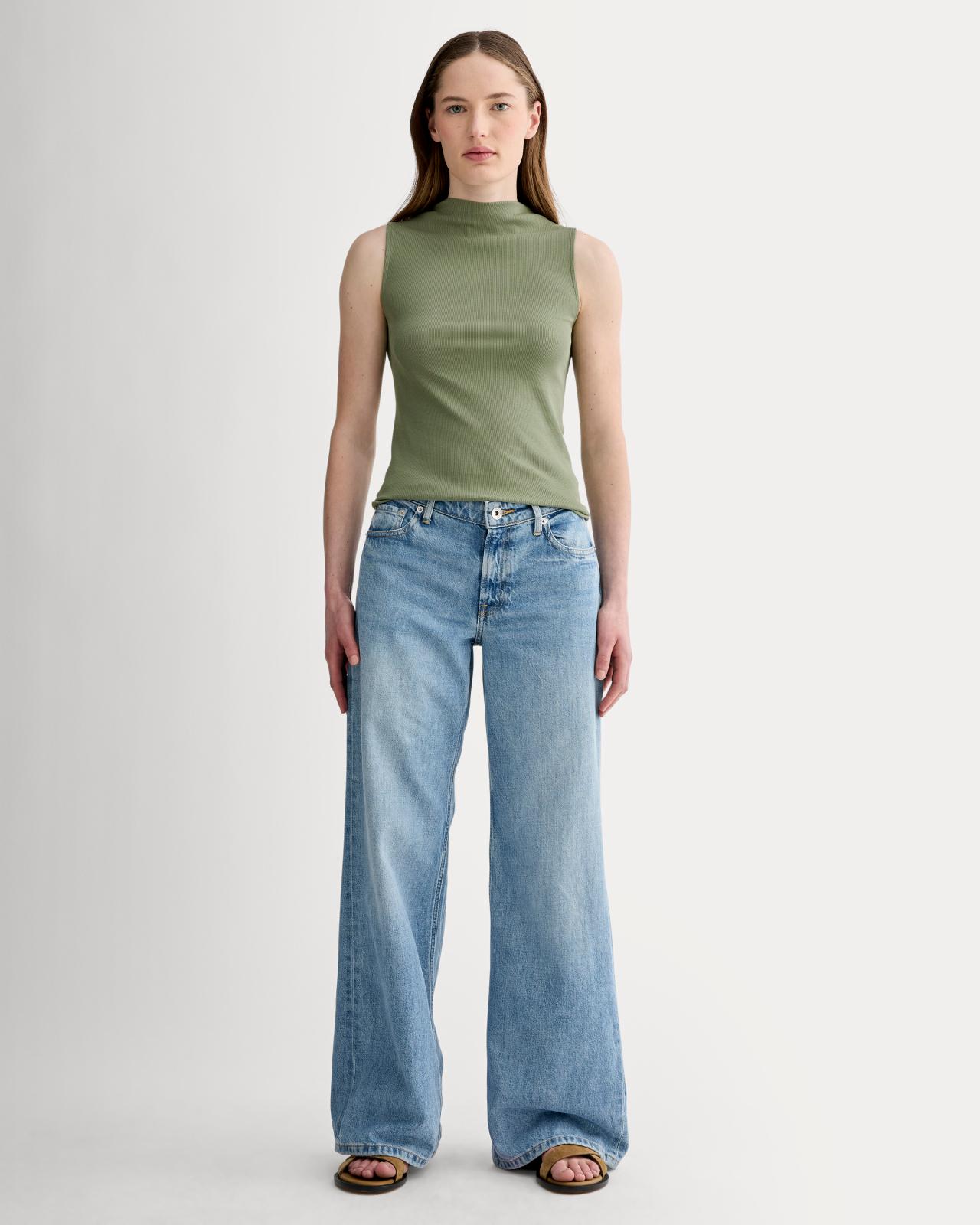 Womens Luxe Rib Funnel-Neck Tank by Everlane Product Image