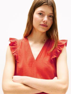 Muslin Flutter-Sleeve Top Product Image