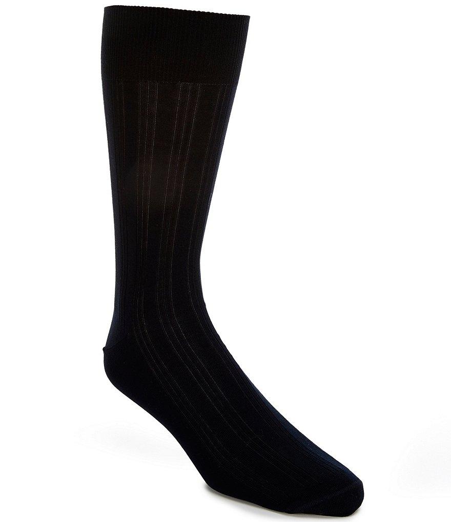 Johnston & Murphy Cotton-Blend Ribbed Dress Socks Product Image
