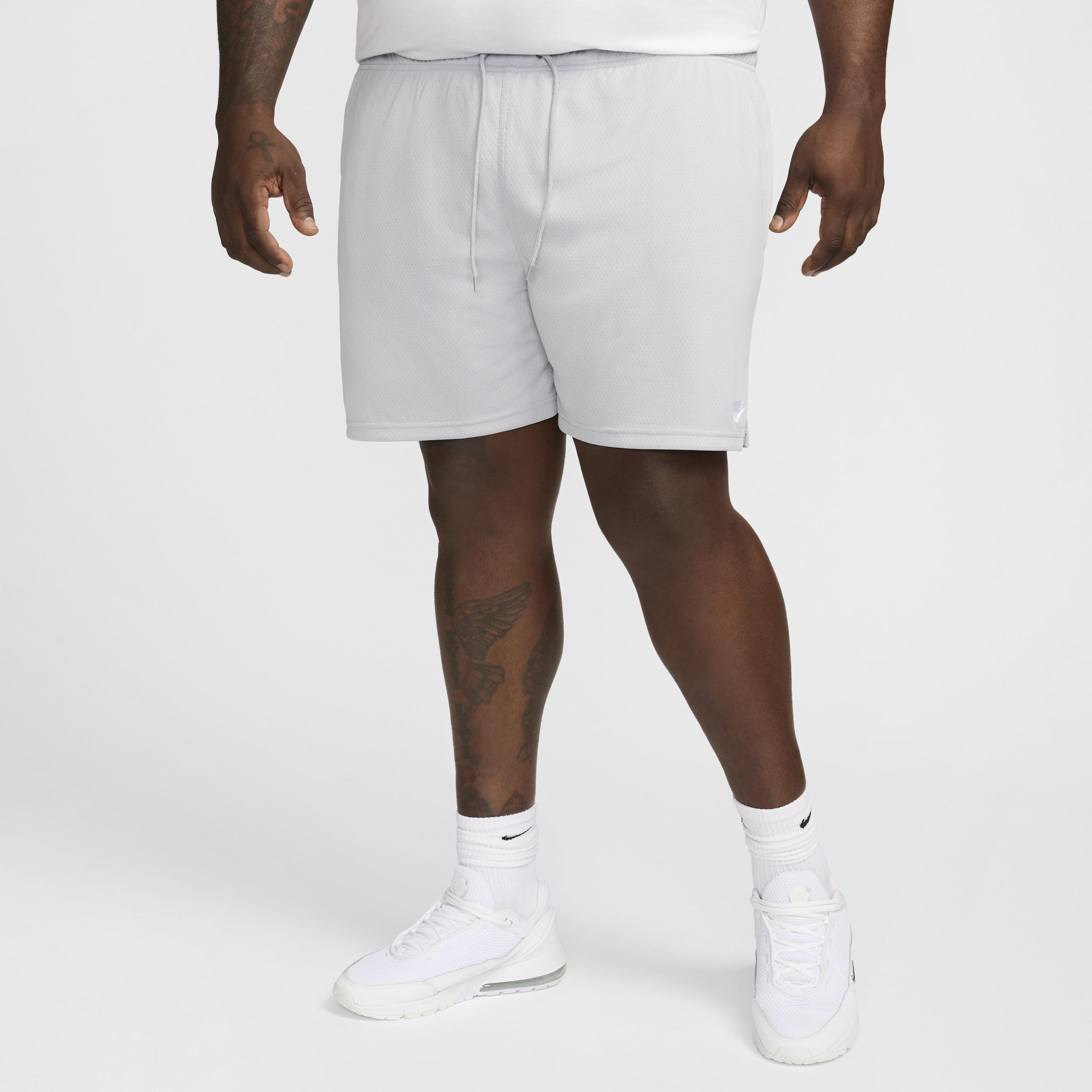 Nike Mens Nike Club Flow Mesh Shorts - Mens White/Light Smoke Grey Product Image