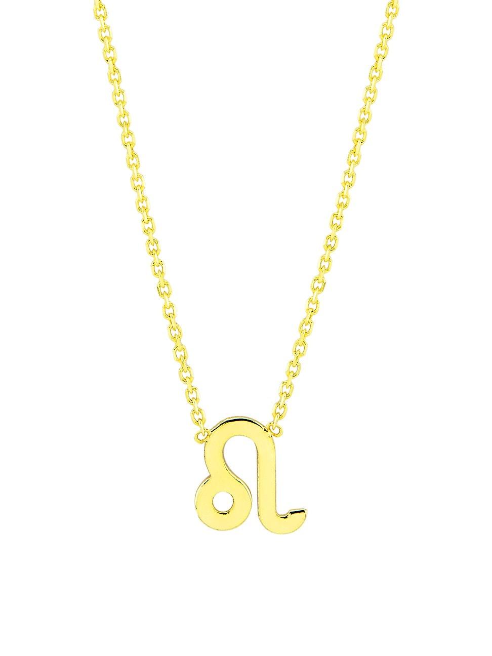 Womens 14K Gold Astrological Sign Pendant Necklace Product Image