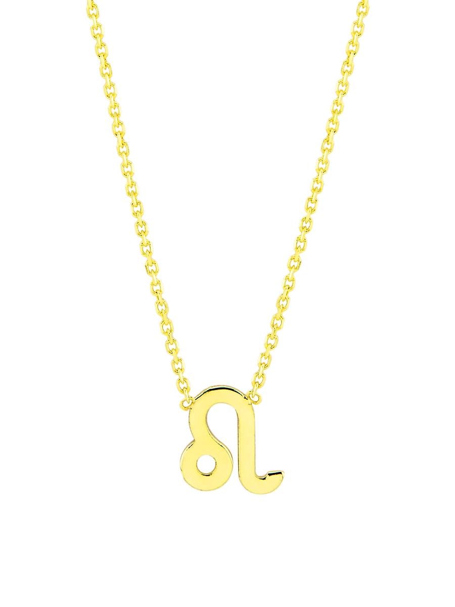 Womens 14K Gold Astrological Sign Pendant Necklace Product Image