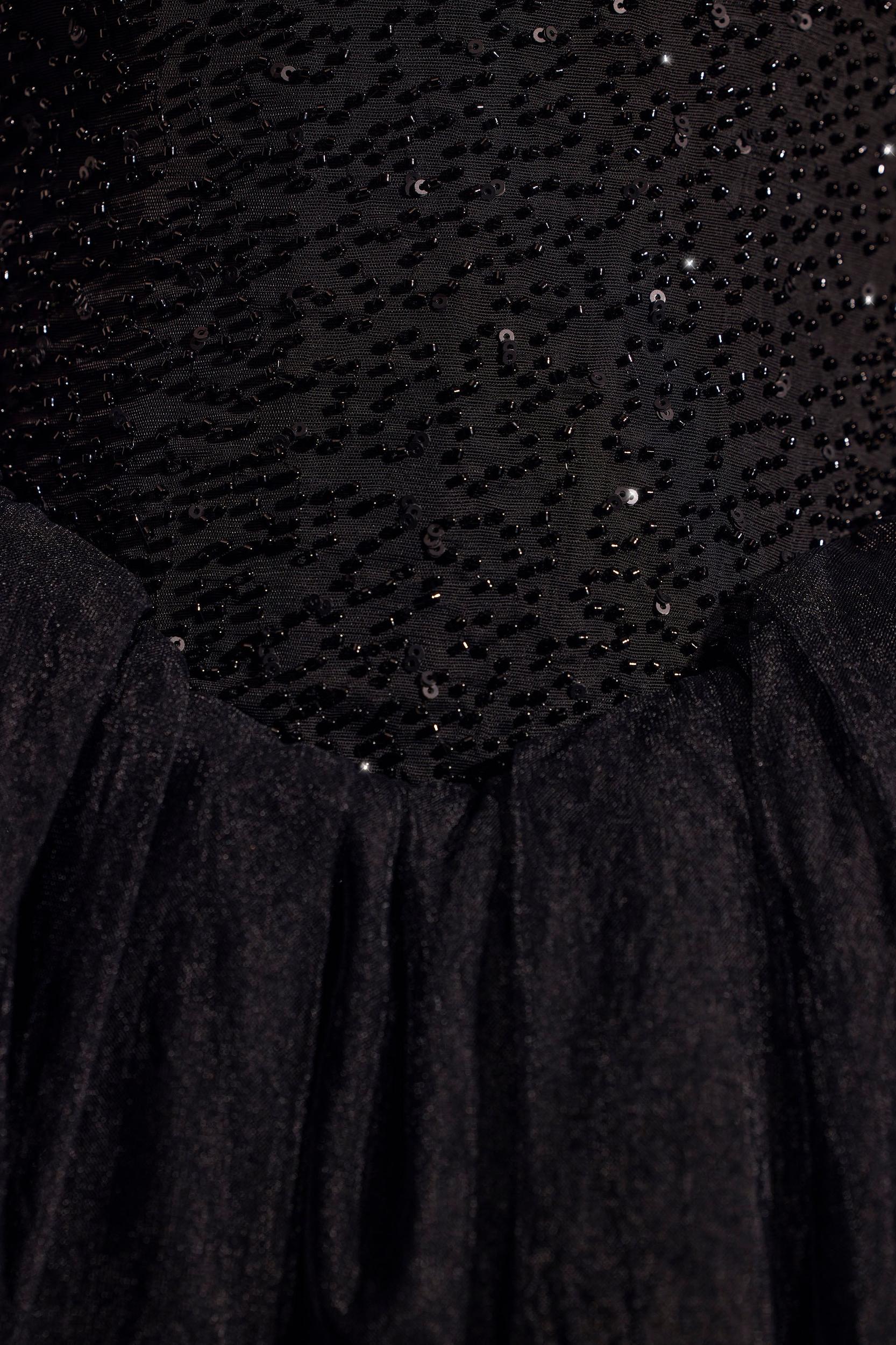 Embellished Corset Tulle Skirt Mini Dress in Black Product Image