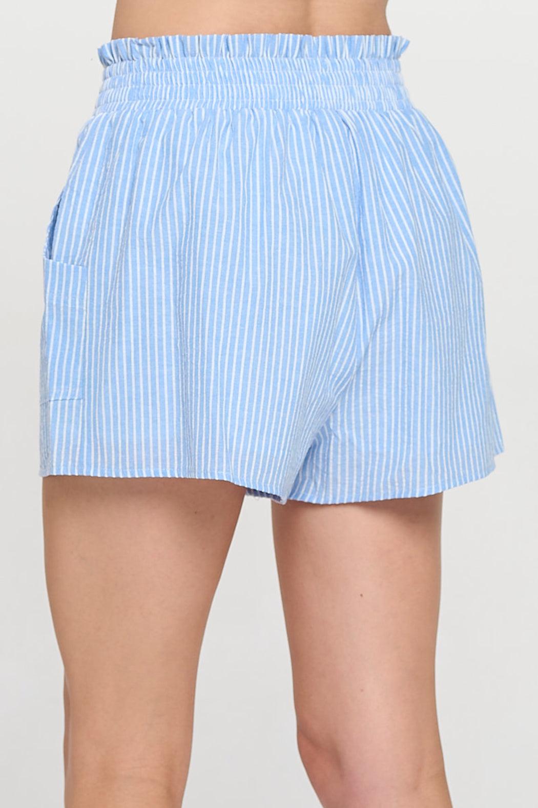 Cerulean Stripe Shorts Product Image
