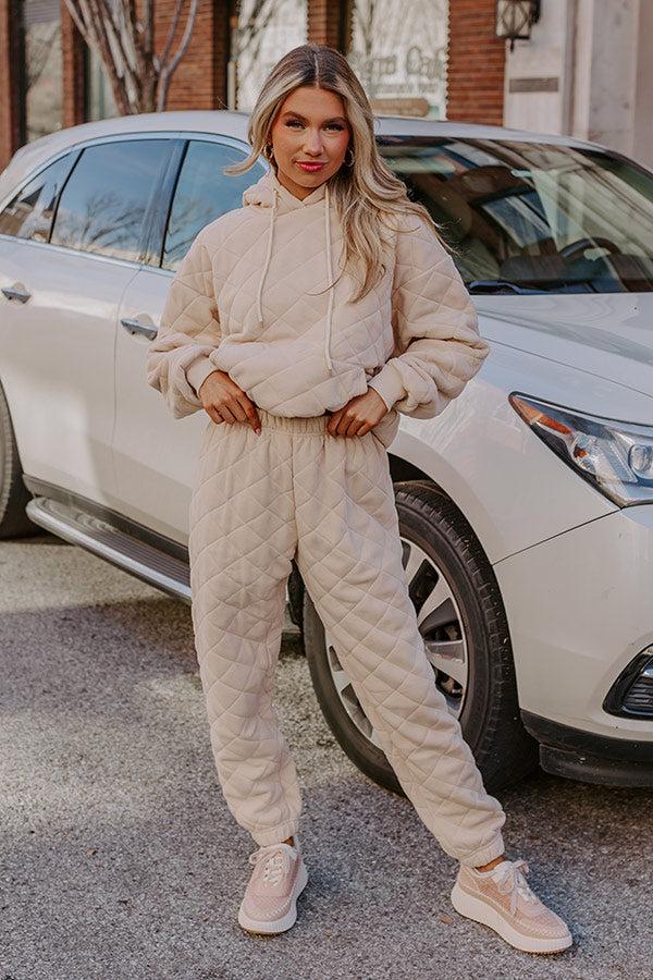 Hustling Hard Quilted Joggers Product Image