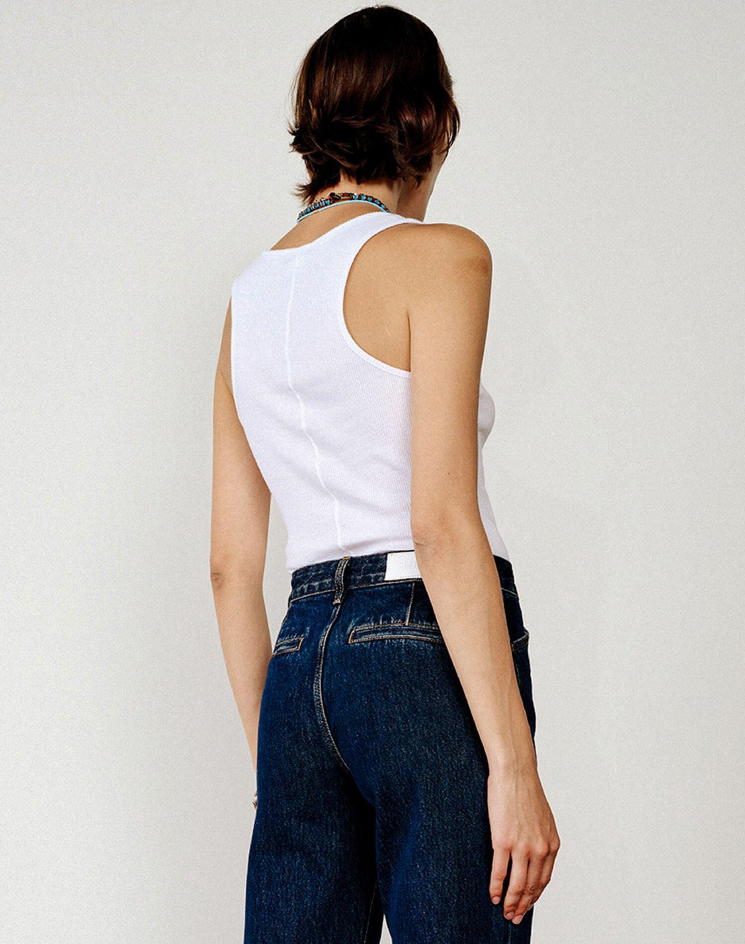 Hanes Cut Off Tank - Optic White Product Image