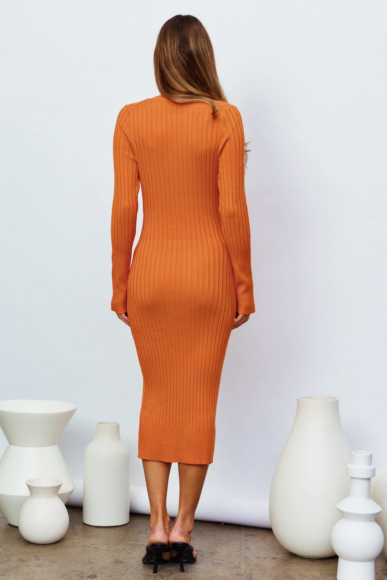 Deep Seas Maxi Dress Orange Product Image
