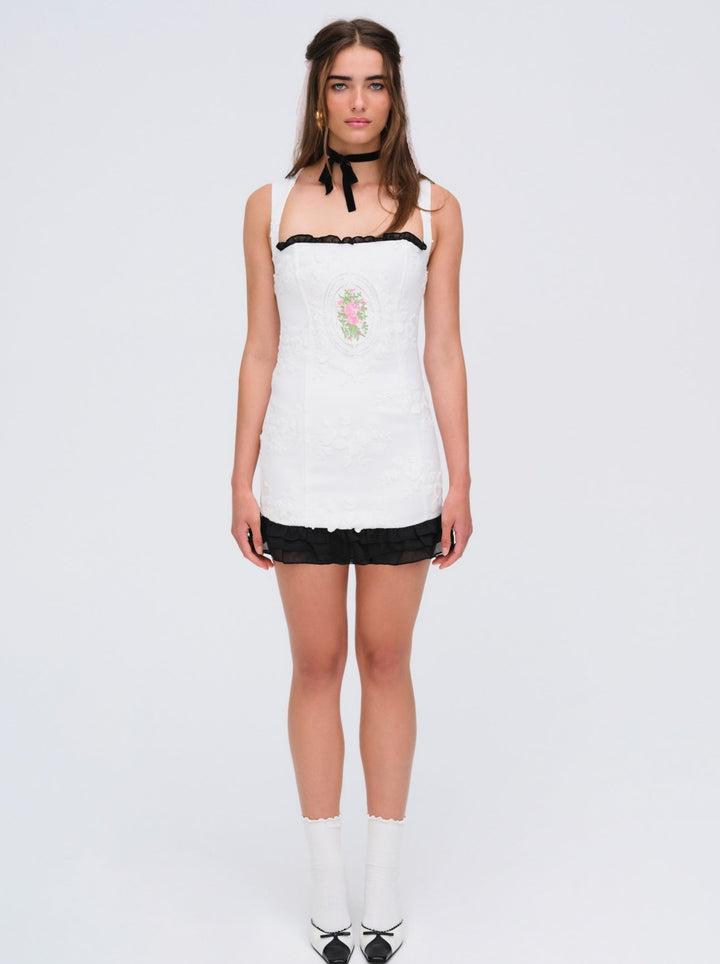 Amelie Mini Dress — White Product Image