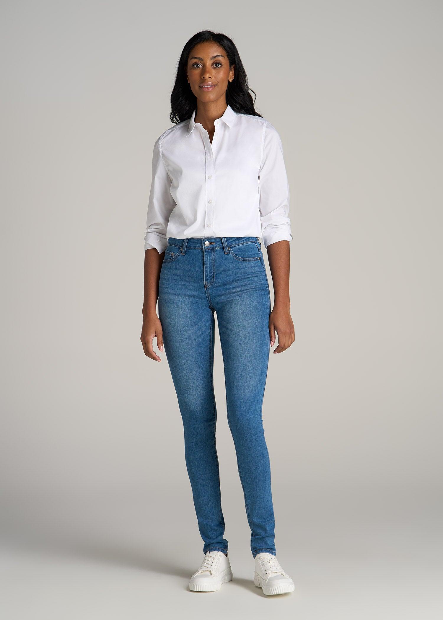 Sarah MID RISE SKINNY Tall Women's Jean in Bright Mid Blue Female Product Image