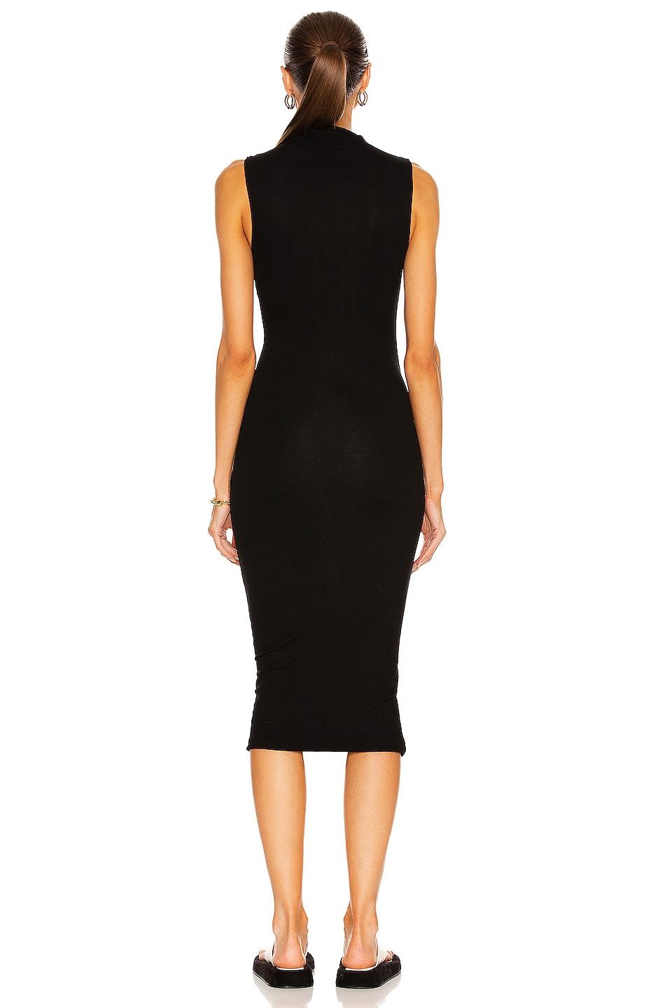 Silk Rib Sleeveless Twist Midi Dress Product Image