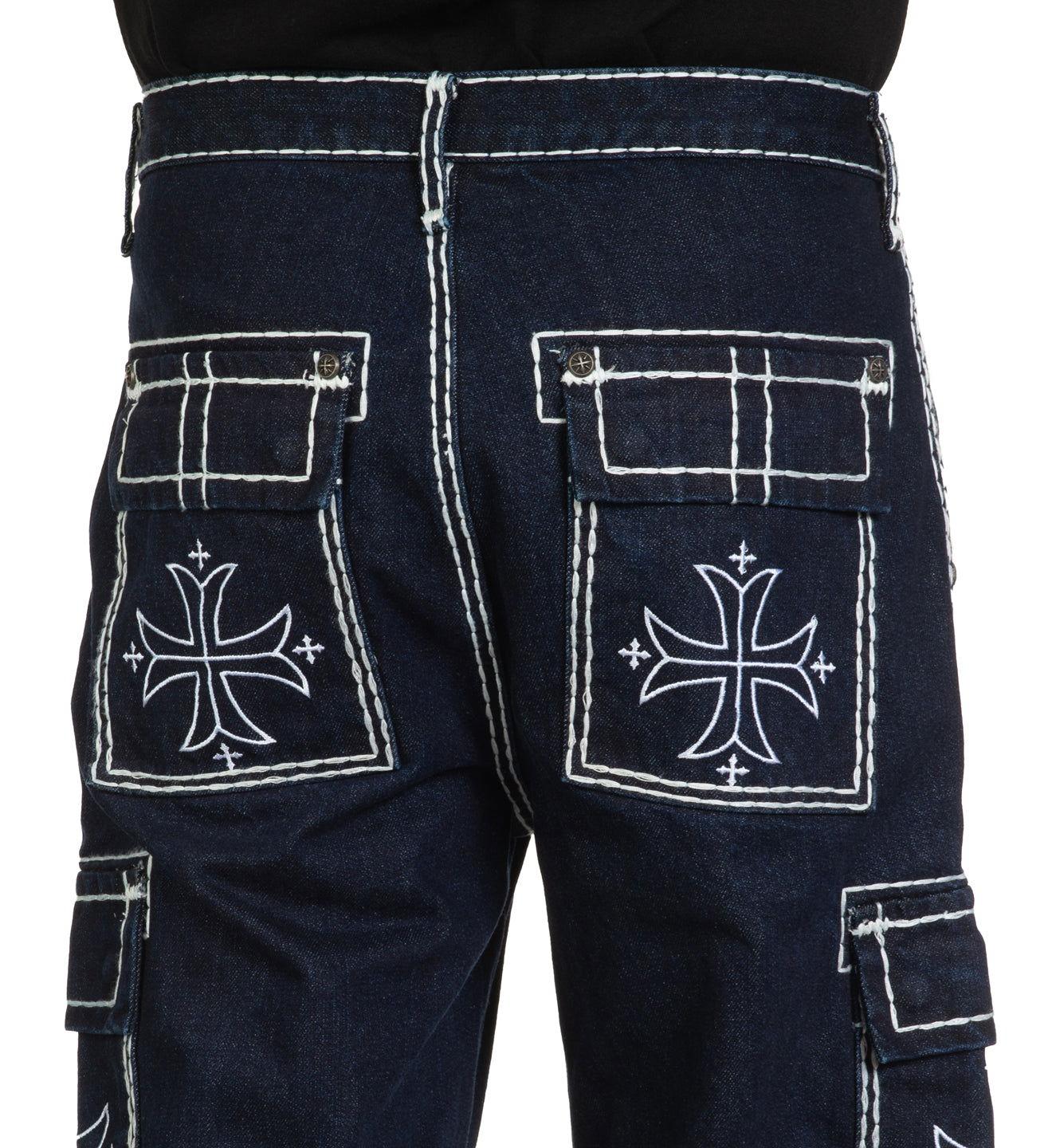 Wide Leg Cargo Jeans Male Product Image