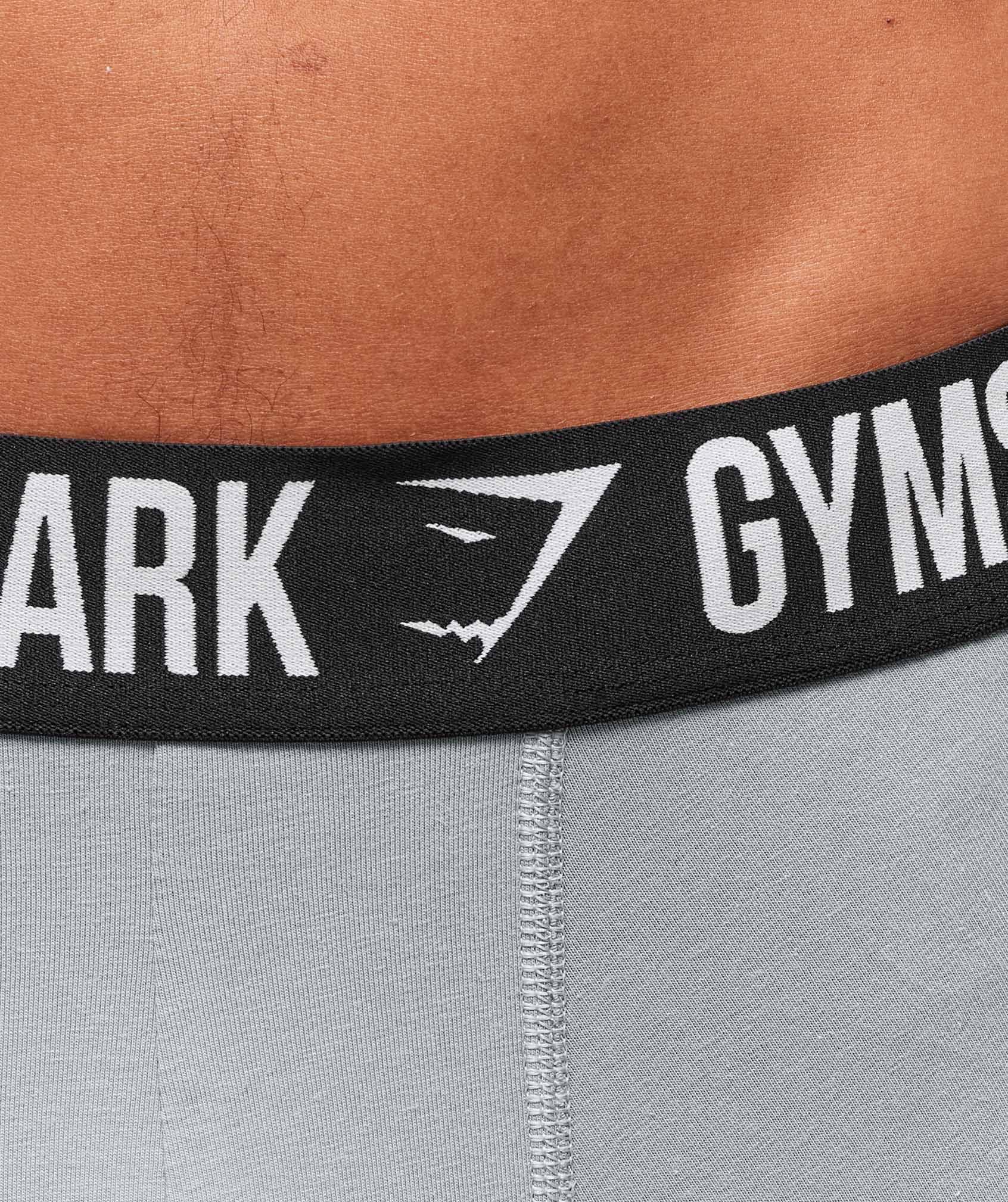 Gymshark Long Boxer Brief 3PK - Denim Grey/Titanium Blue/Black Male Product Image