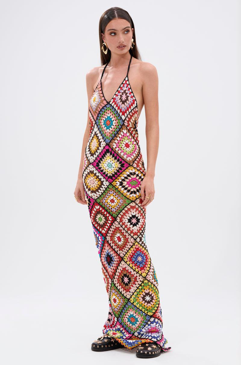 DONT LET ME GO CROCHET MAXI DRESS Product Image