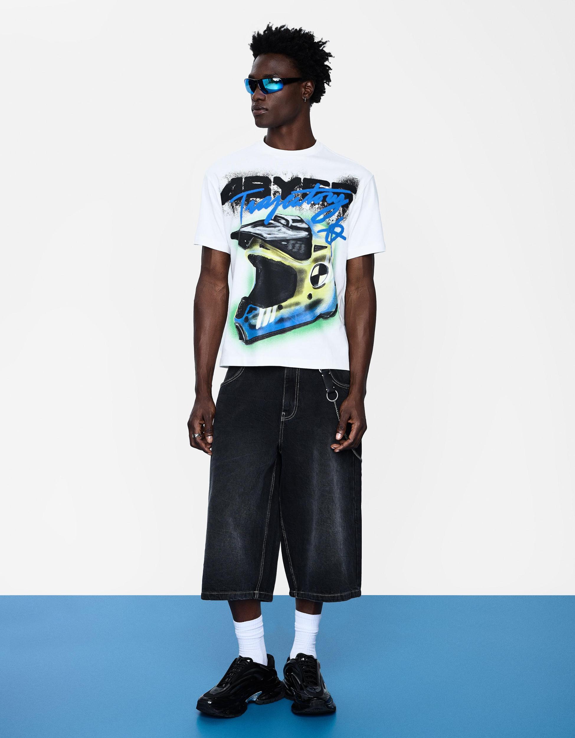 Super baggy denim Bermuda jorts Product Image