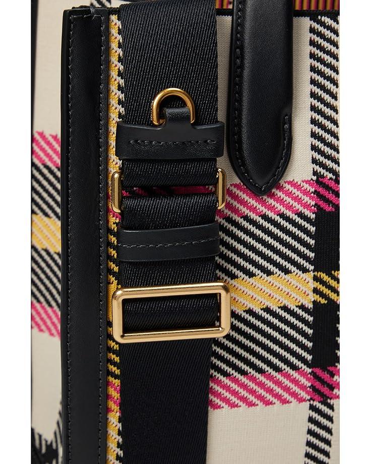 Gramercy Racing Stripe Plaid Twill Fabric Medium Satchel Product Image