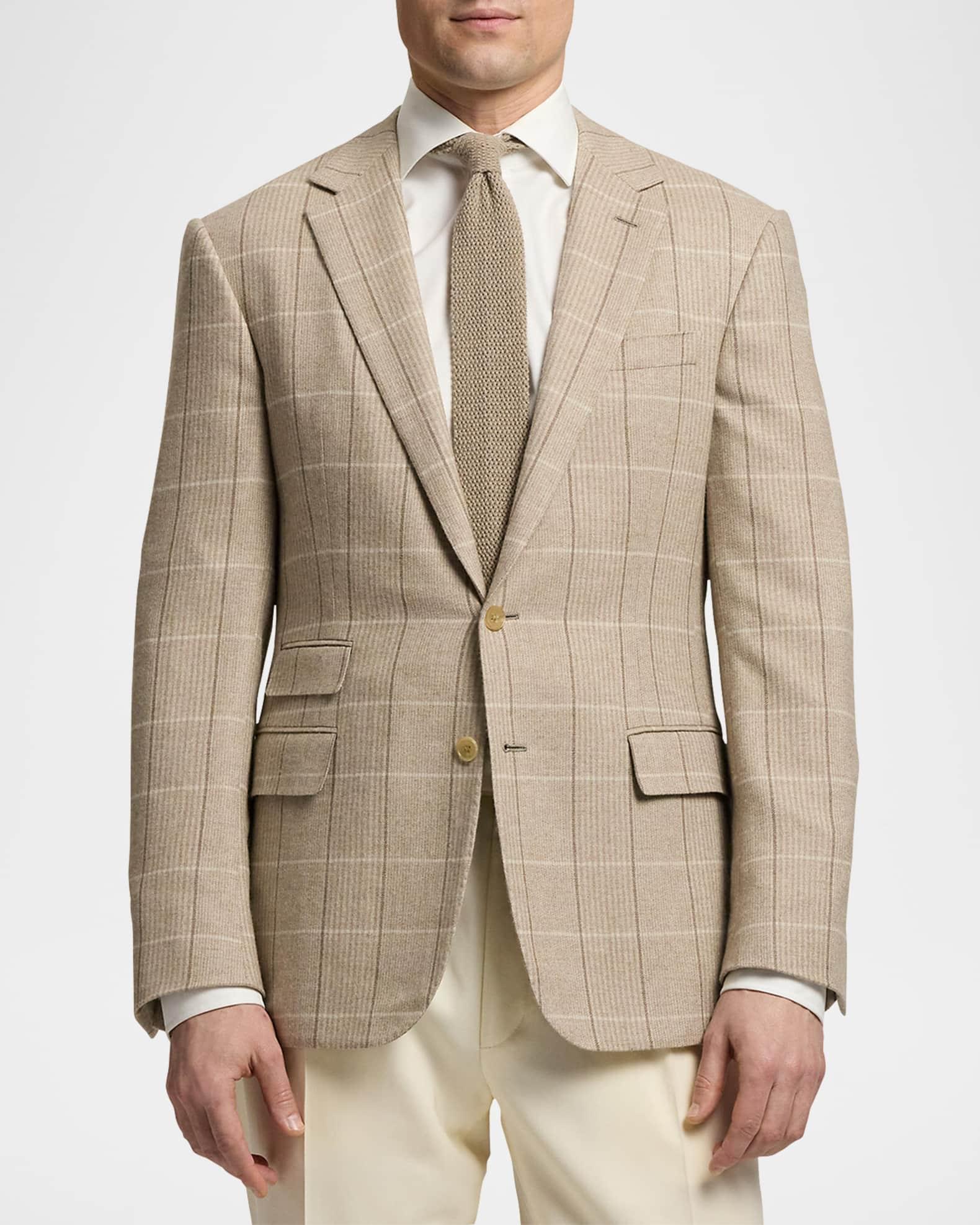 Men's Kent Wool, Silk, and Cashmere Check Sport Coat Product Image
