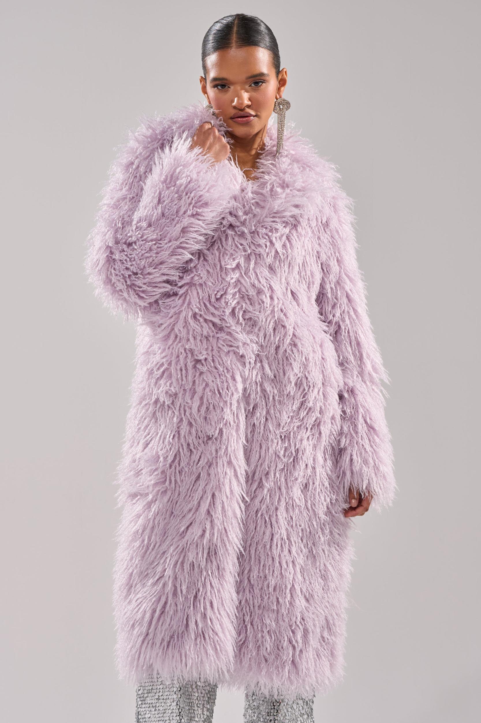 VIOLET SKIES FAUX FUR COAT Product Image