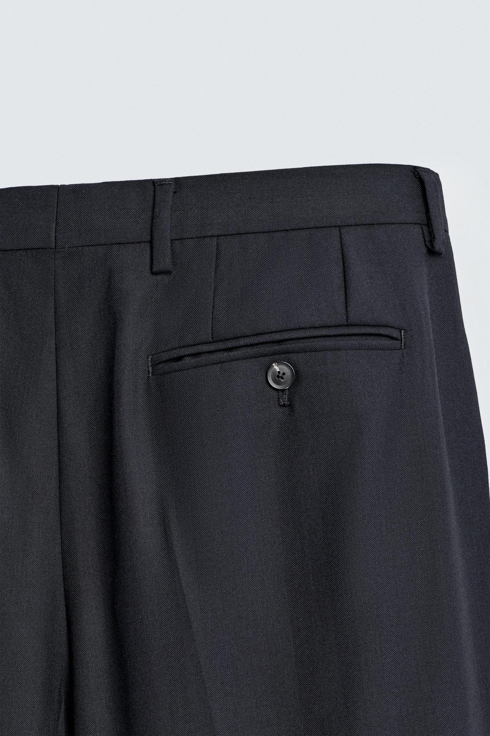 HERRINGBONE SUIT PANTS Product Image