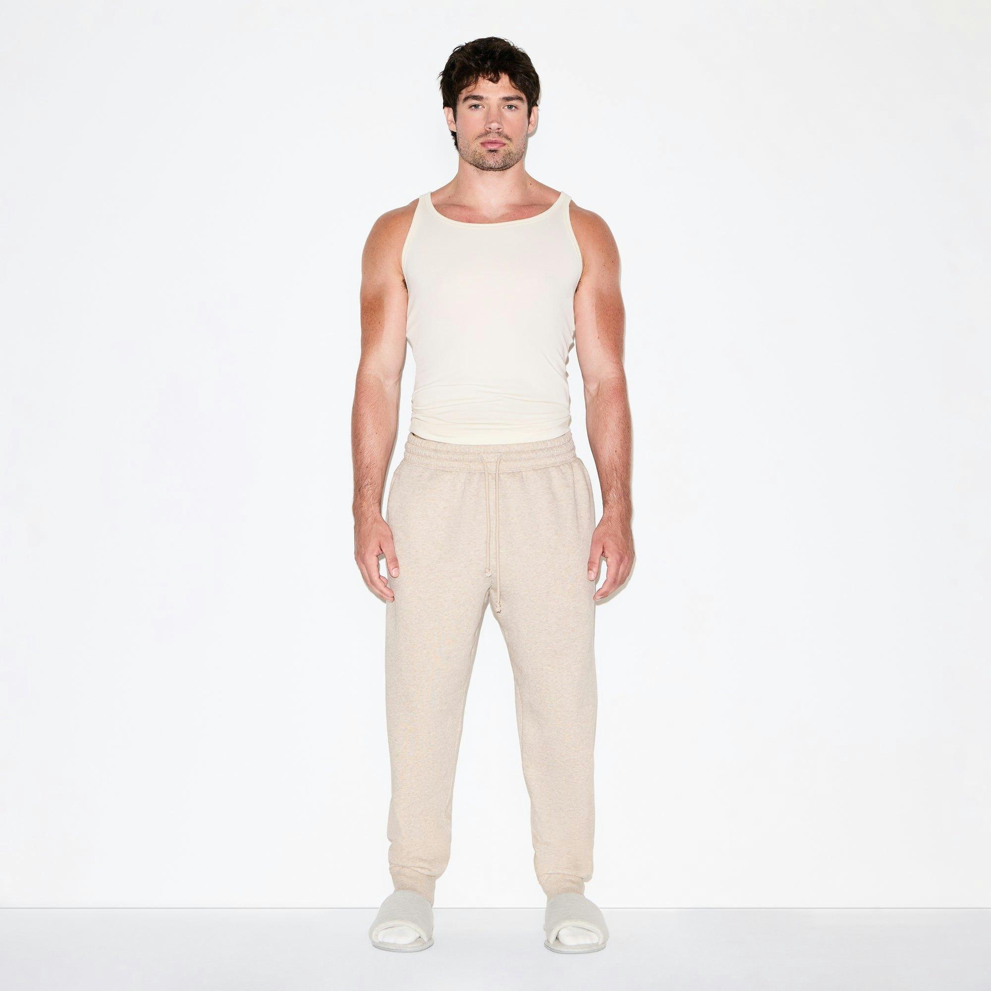 FLEECE LOUNGE MENS TAPERED JOGGER | DESERT HEATHER Product Image