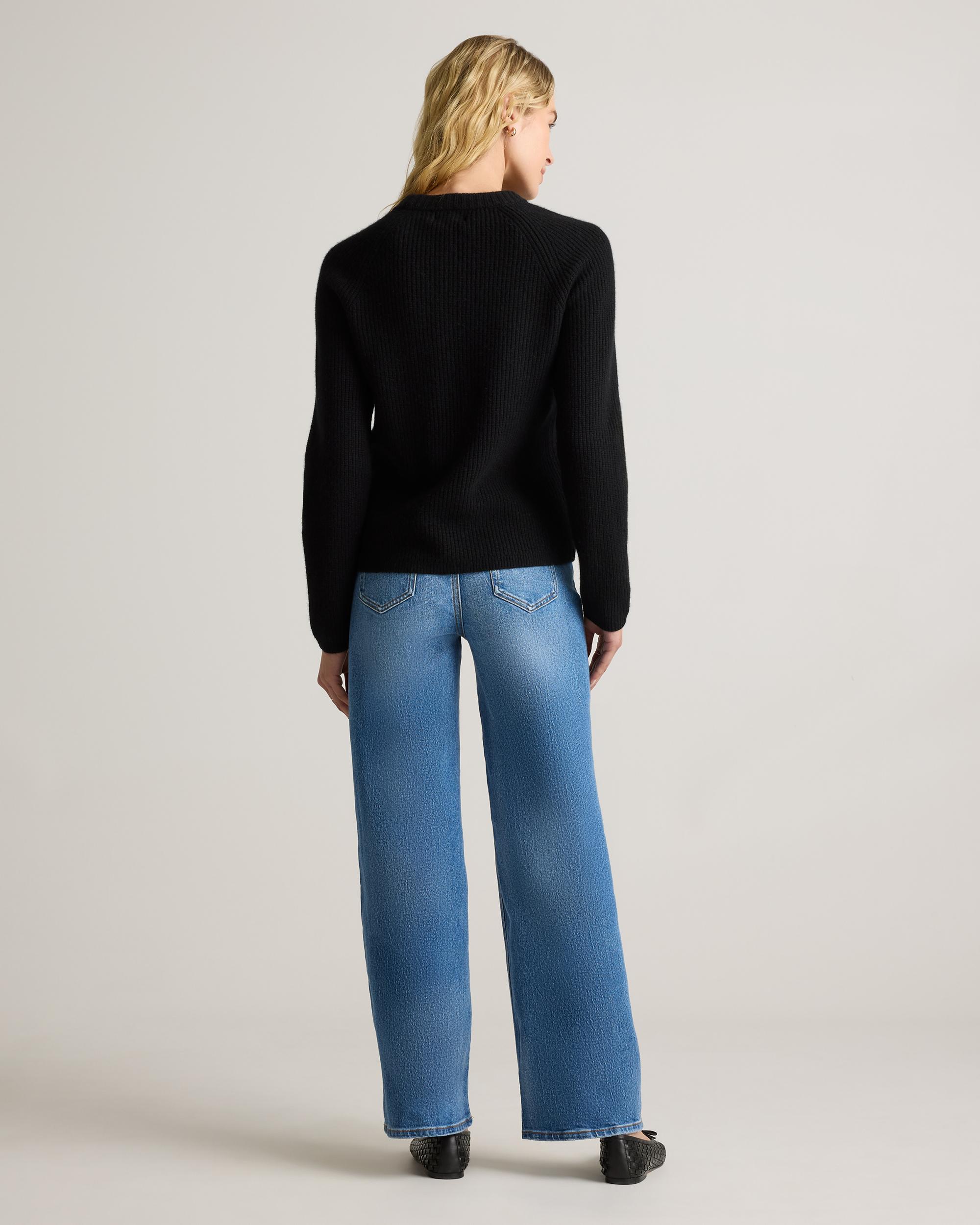 Quince | Women's Mongolian Cashmere Fisherman Crewneck Sweater Product Image