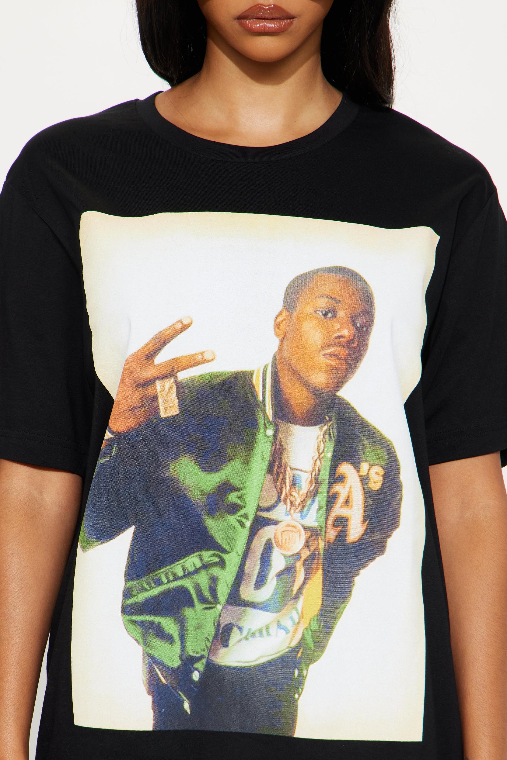 Too Short Retro Jacket Oversized Tee - Black Female Product Image