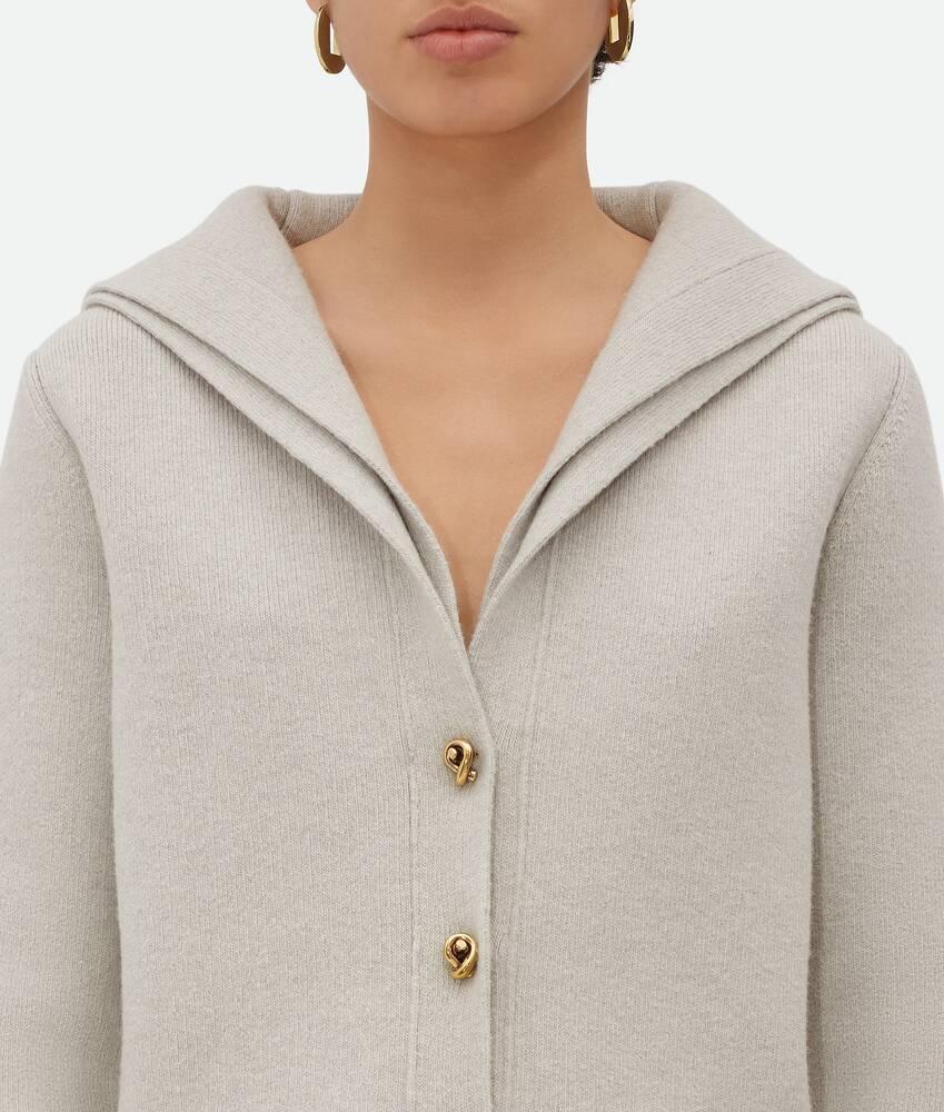 Women's Compact Wool Cardigan in Moon Product Image