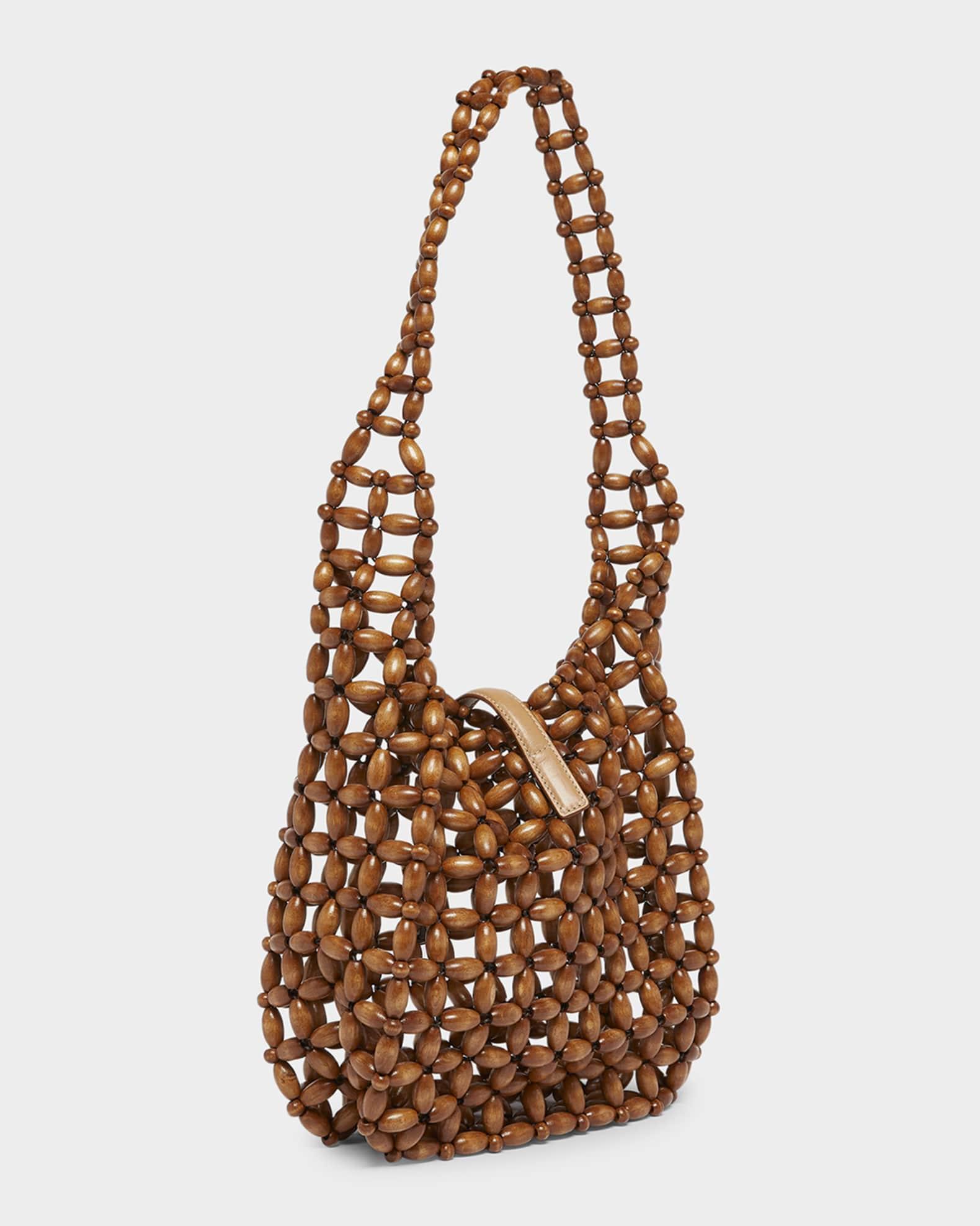 Le 5 A 7 YSL Beaded Wood Hobo Bag Product Image