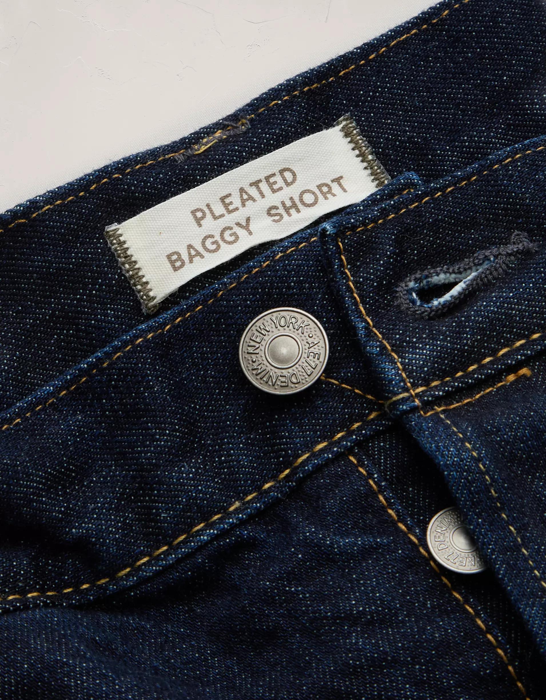 AE77 Premium Baggy Denim Short Product Image