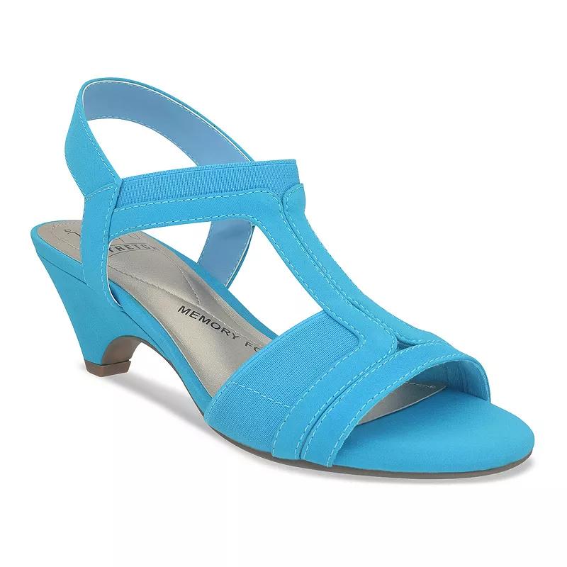 Impo Eara Women's Stretch Dress Memory Foam Sandals, Size: 9 Medium, Blue Blue Product Image