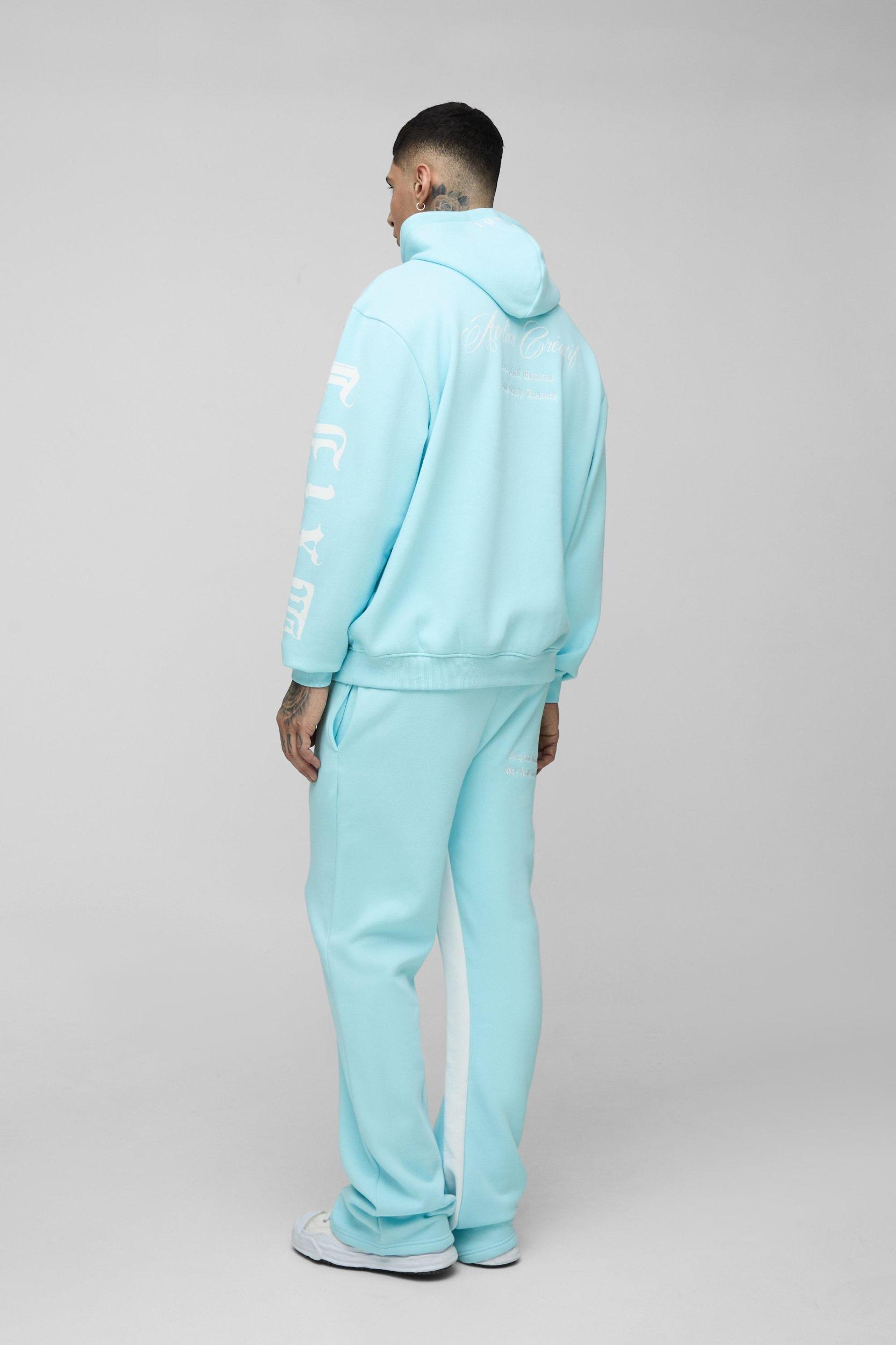 Tall Official Embroidery Relaxed Flare Sweatpants | boohooMAN USA Product Image