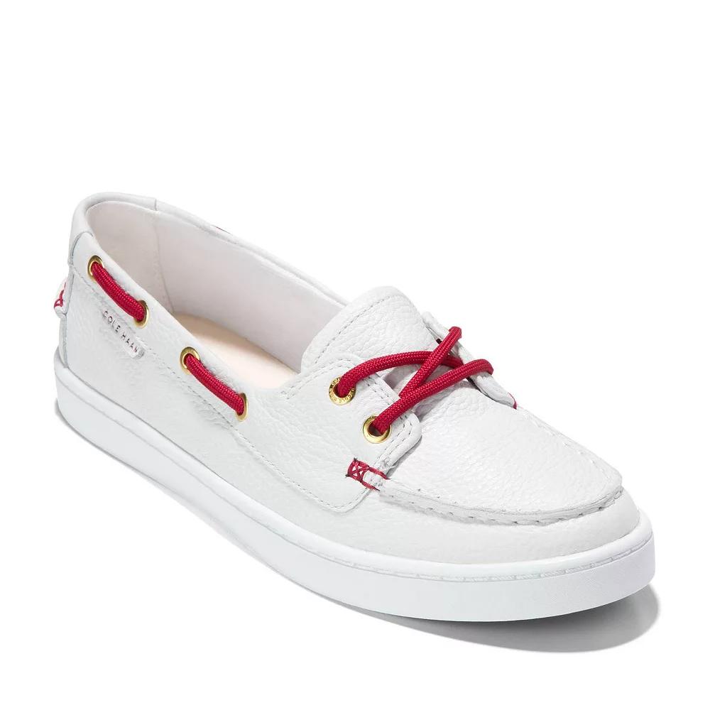Cole Haan Nantucket Women's Boat Shoes, Size: 8.5, White Rio Red Product Image