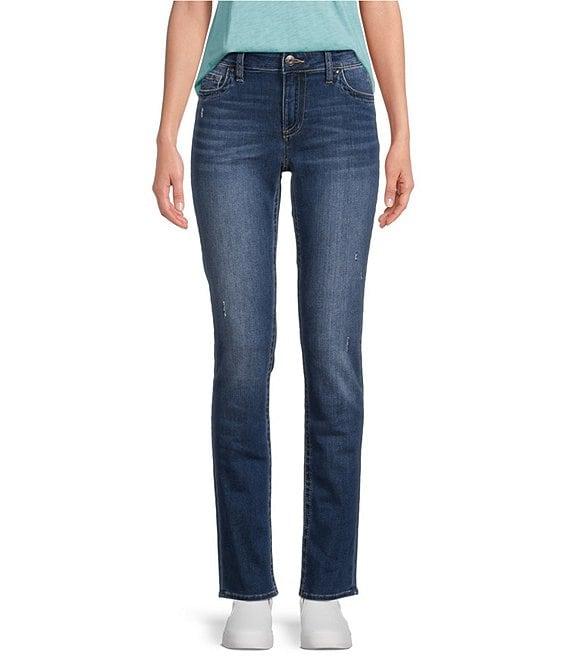 KUT from the Kloth Petite Size Stevie Slight Knicking Straight Leg Jeans Product Image